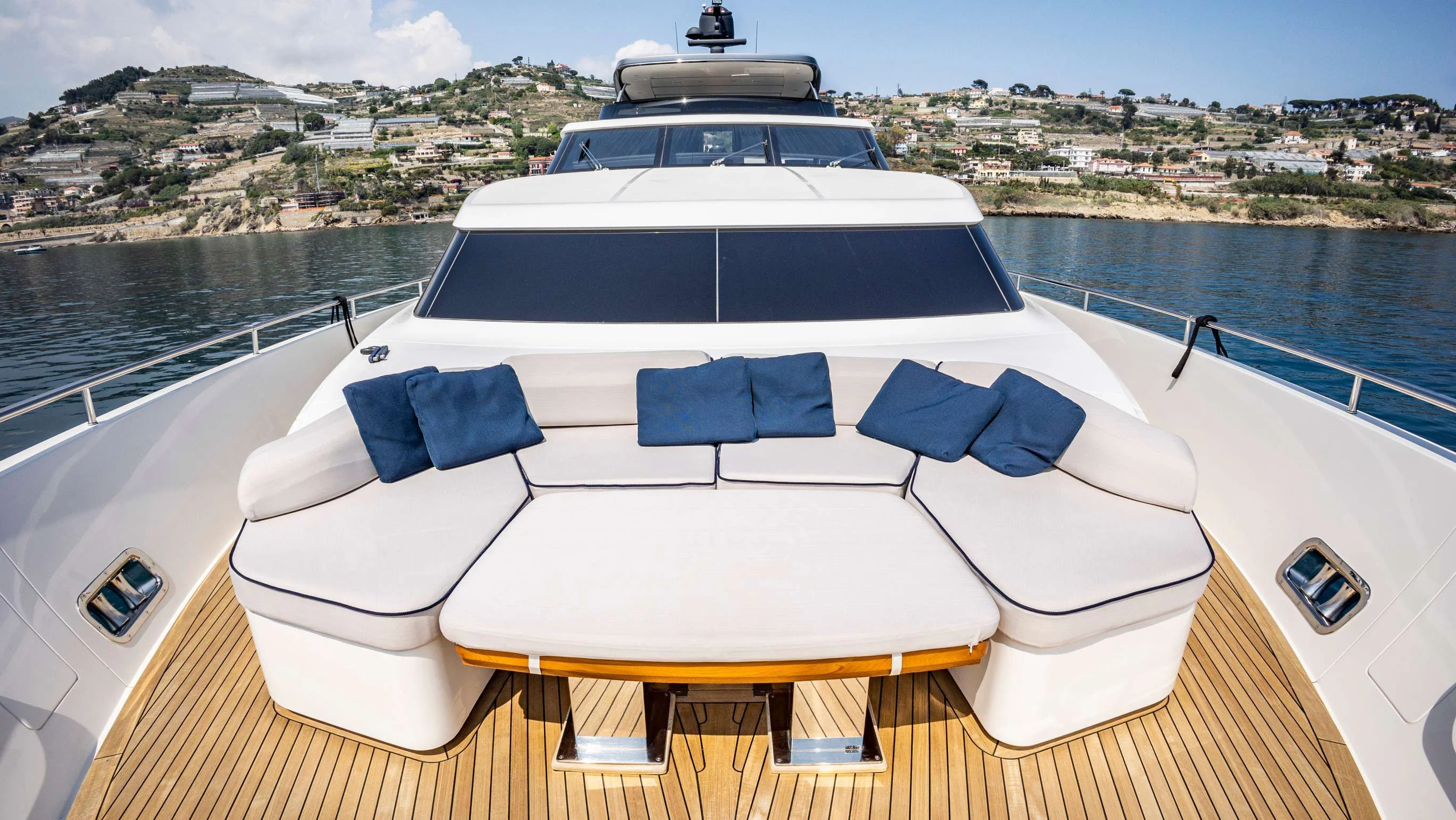 a boat on the water aboard AMAN Yacht for Sale