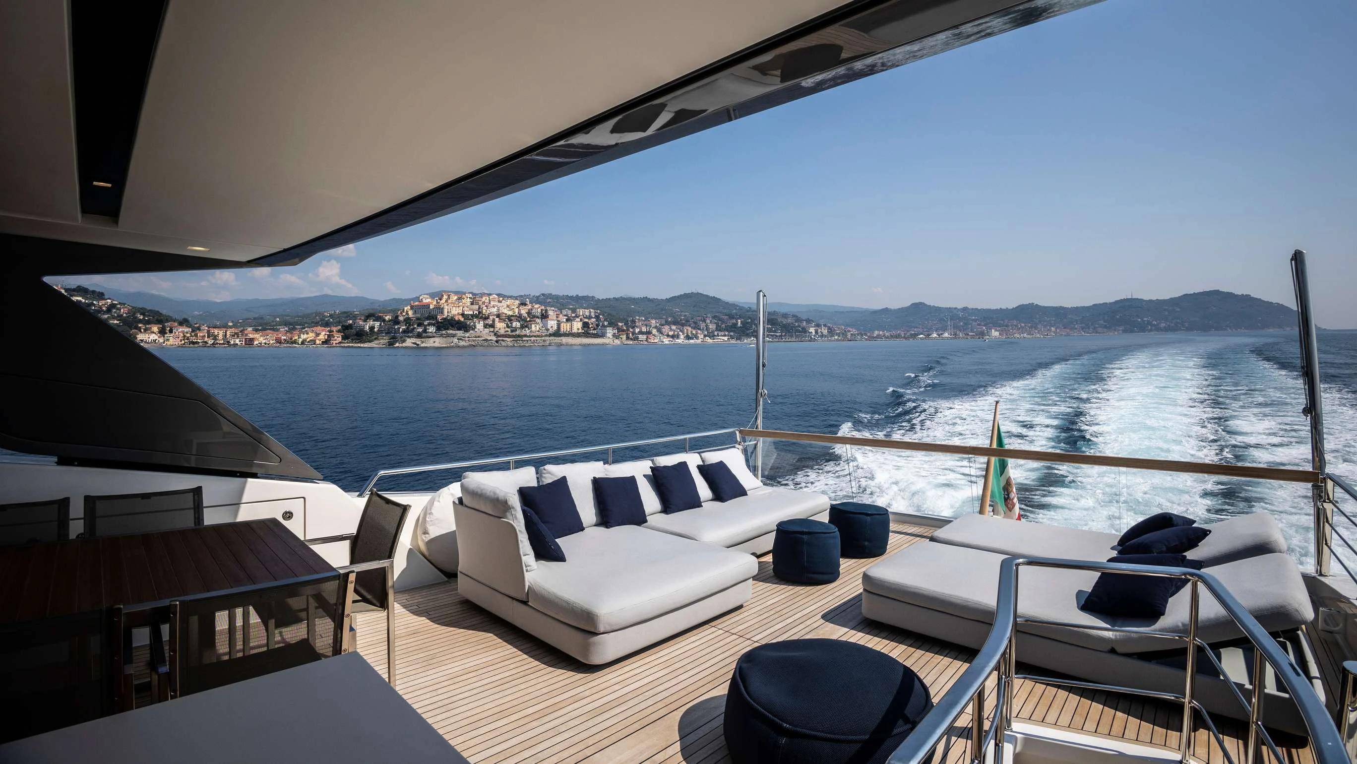 a boat on the water aboard AMAN Yacht for Sale