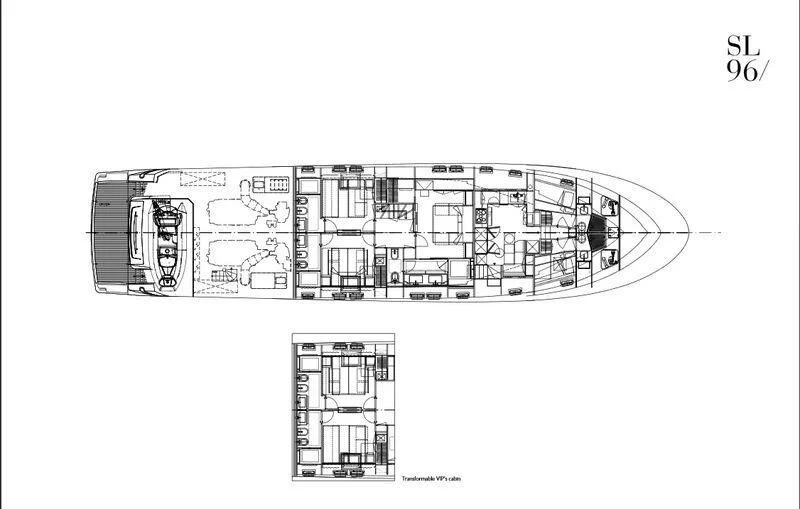 diagram, engineering drawing aboard AMAN Yacht for Sale
