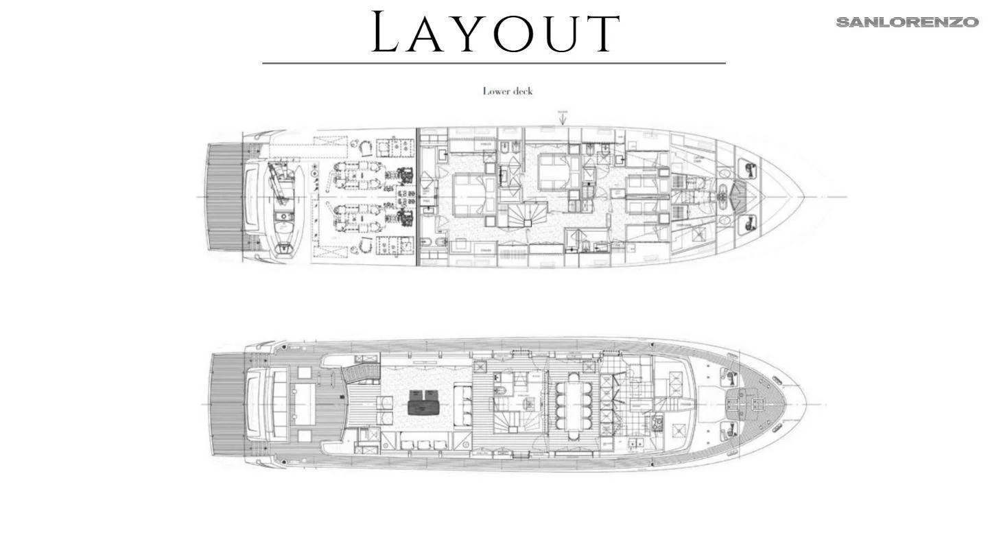diagram aboard AMAN Yacht for Sale