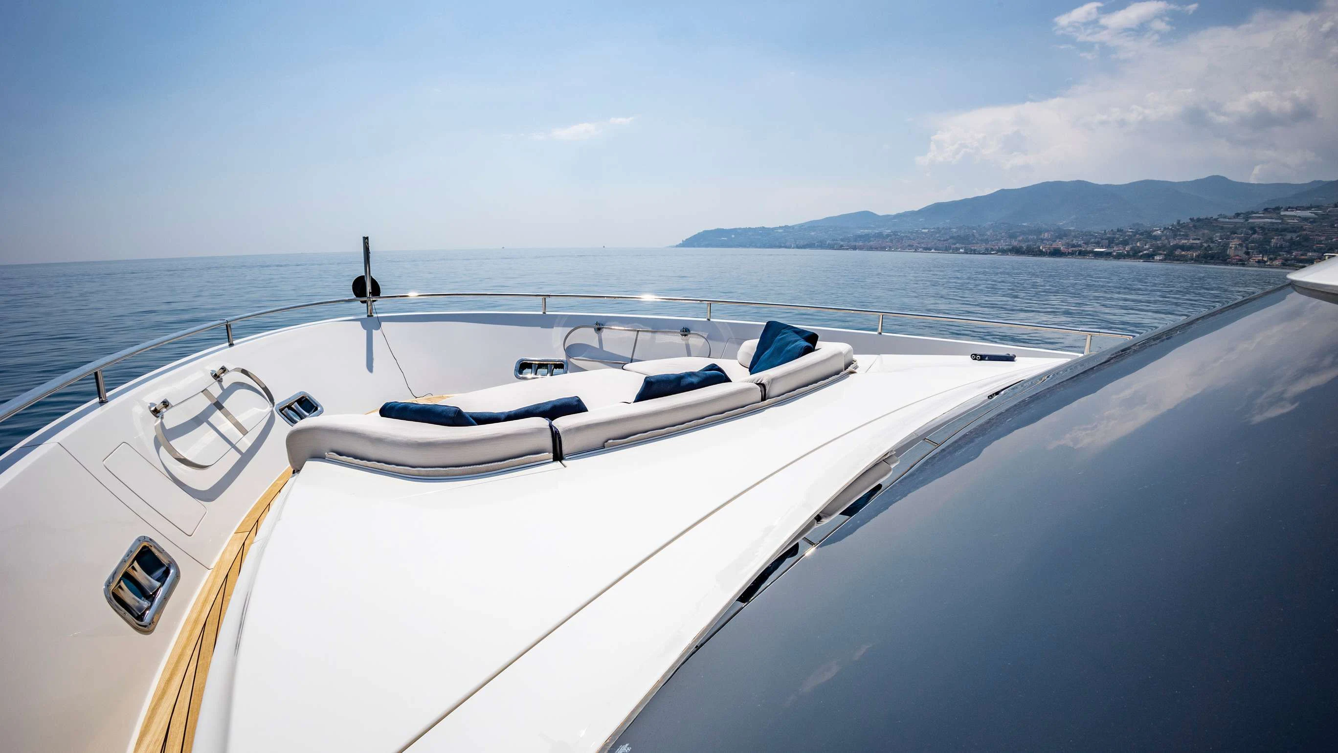 a boat on the water aboard AMAN Yacht for Sale