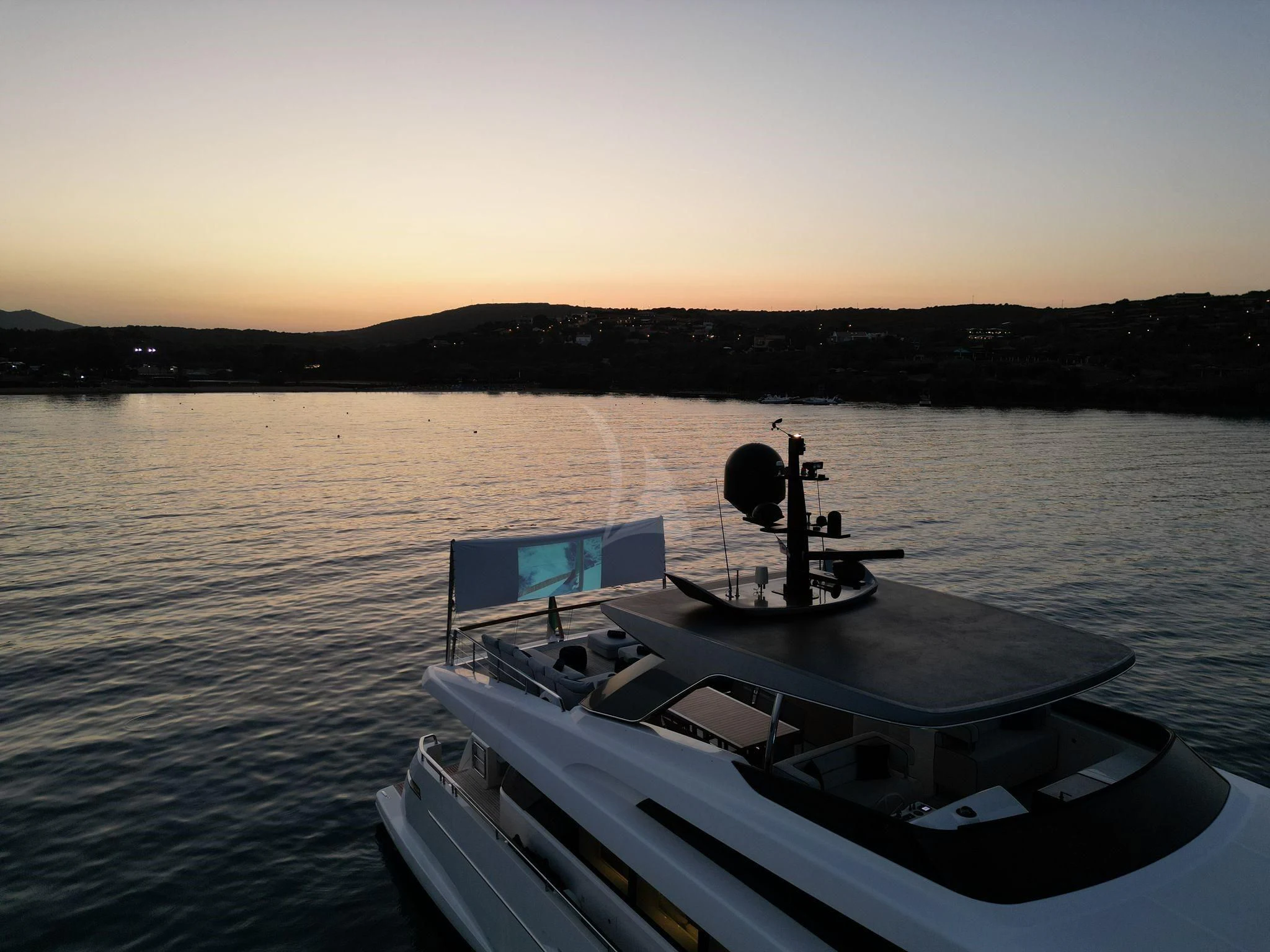 a boat on the water aboard AMAN Yacht for Sale