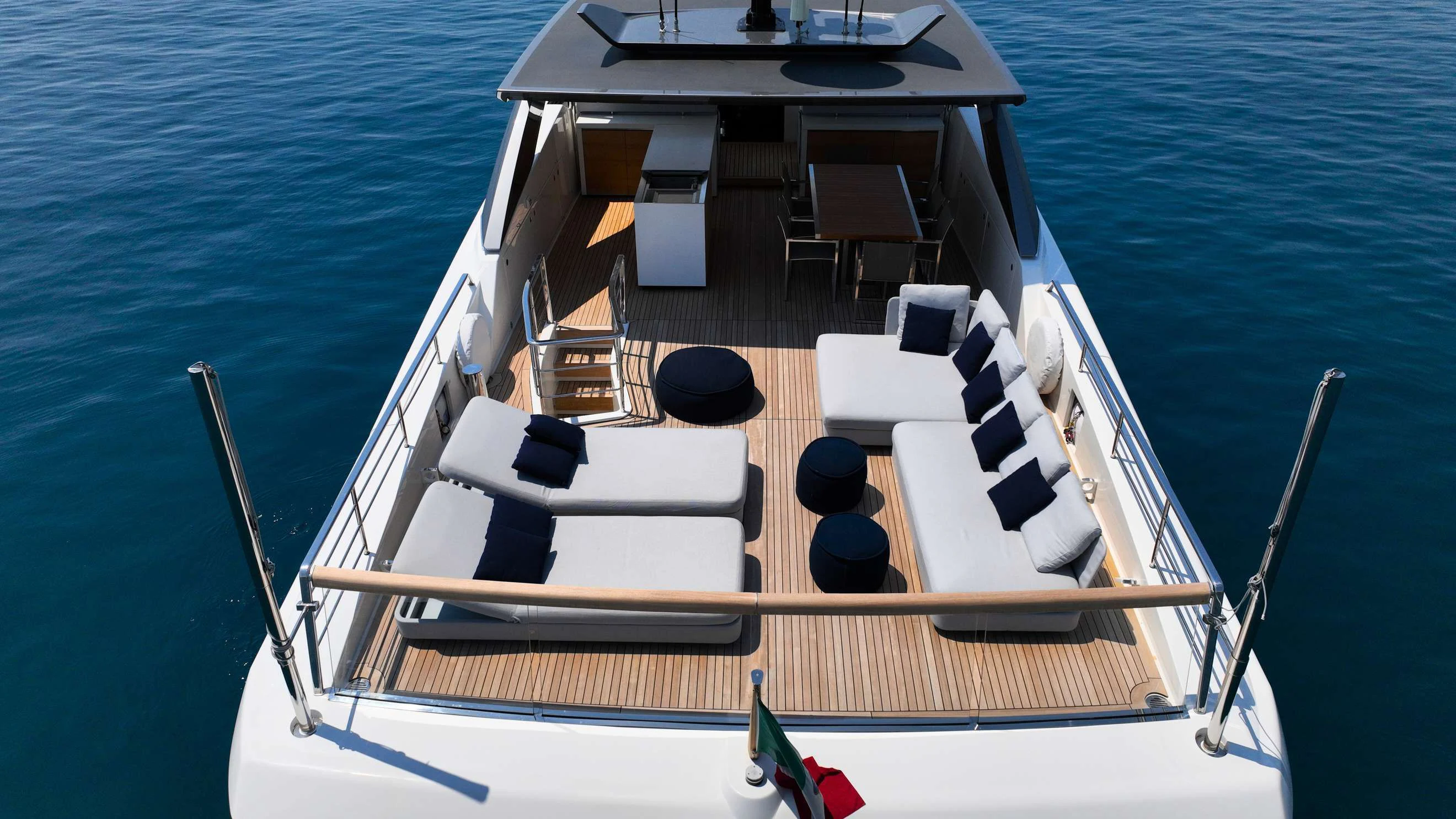 a boat on the water aboard AMAN Yacht for Sale