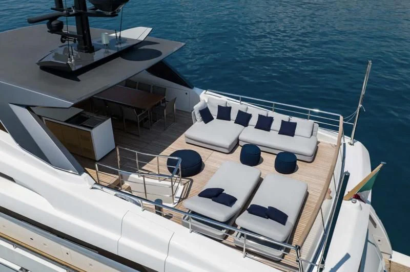 a boat on the water aboard AMAN Yacht for Sale