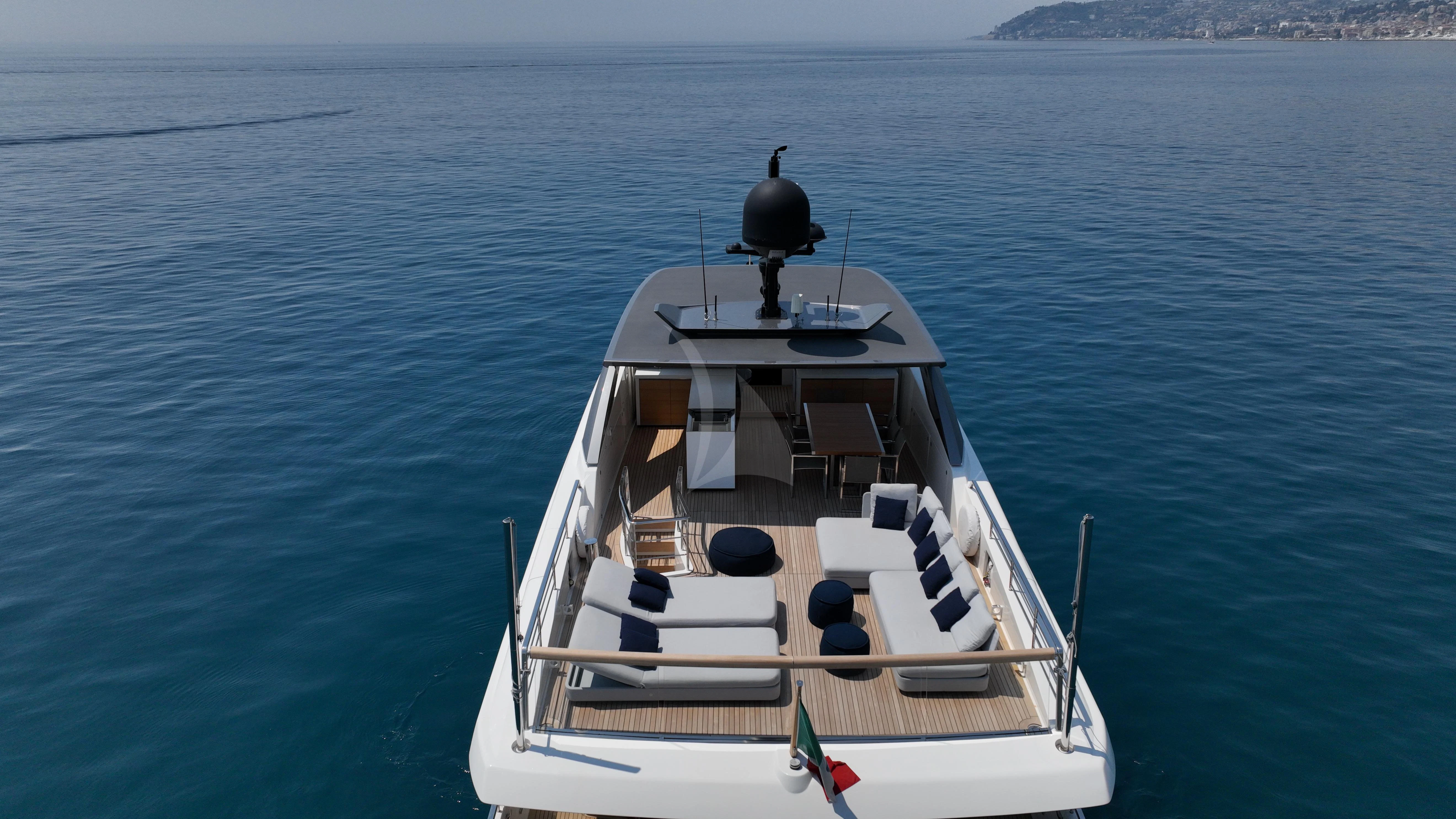 a boat in the water aboard AMAN Yacht for Sale