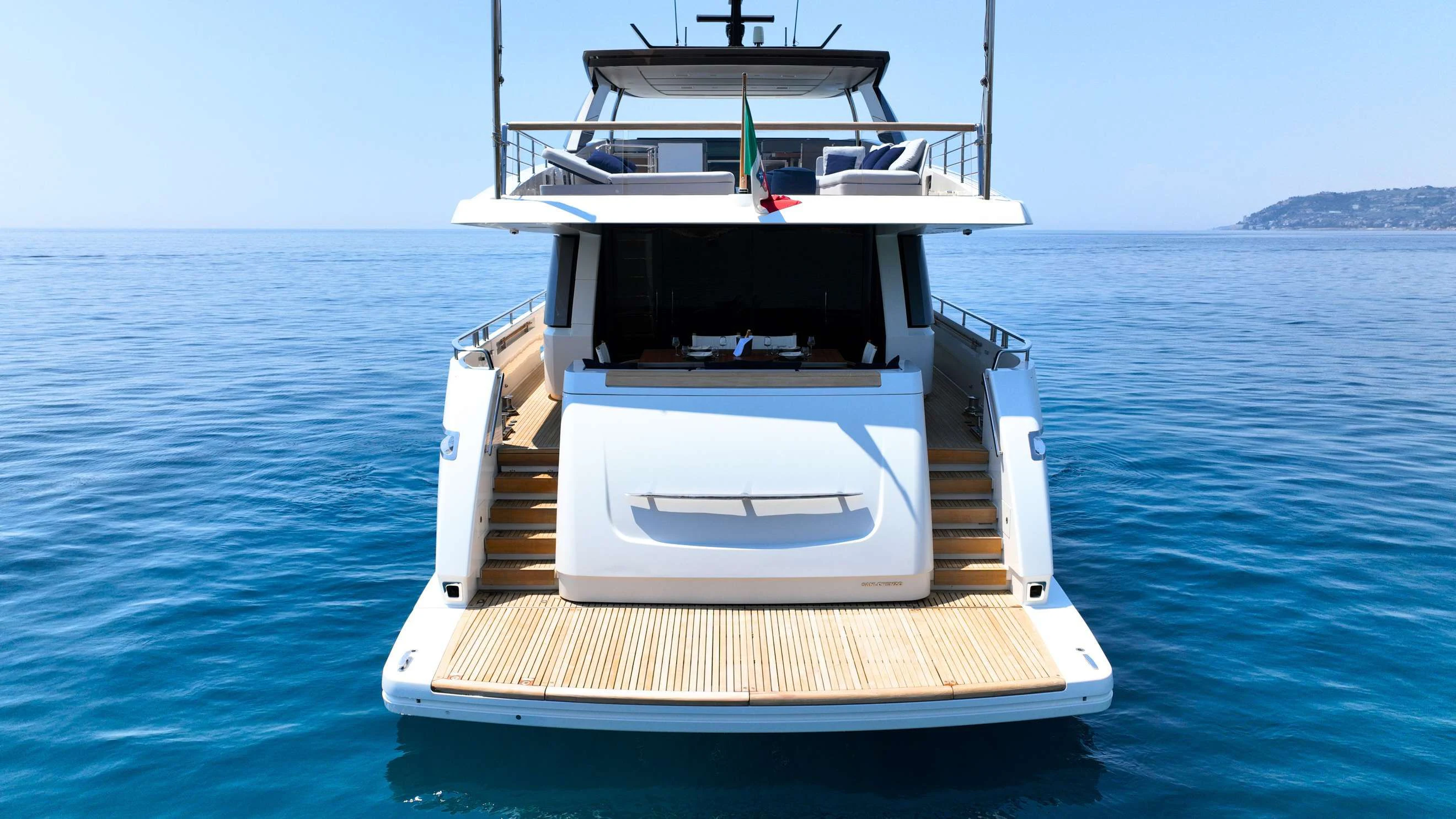 a boat on the water aboard AMAN Yacht for Sale