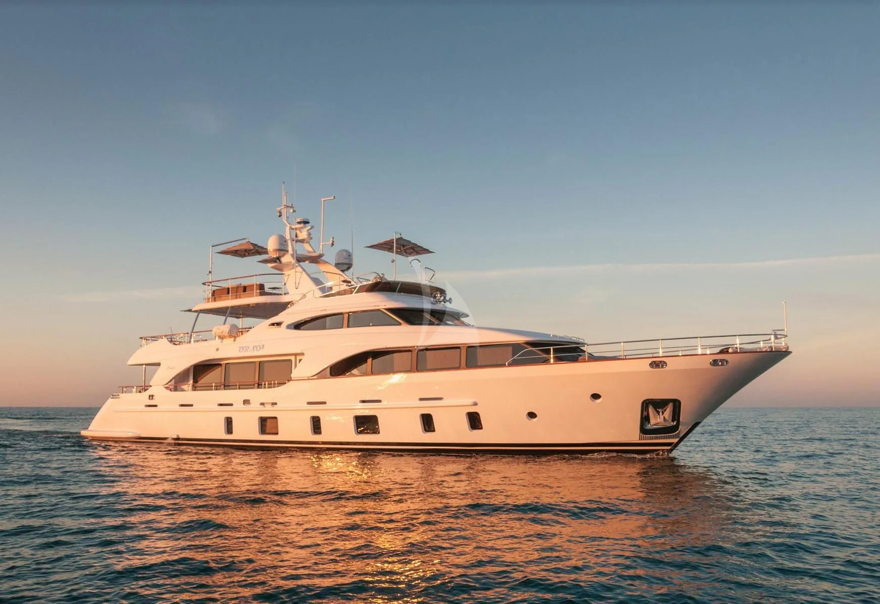a white yacht in the water aboard ORSO 3 Yacht for Sale