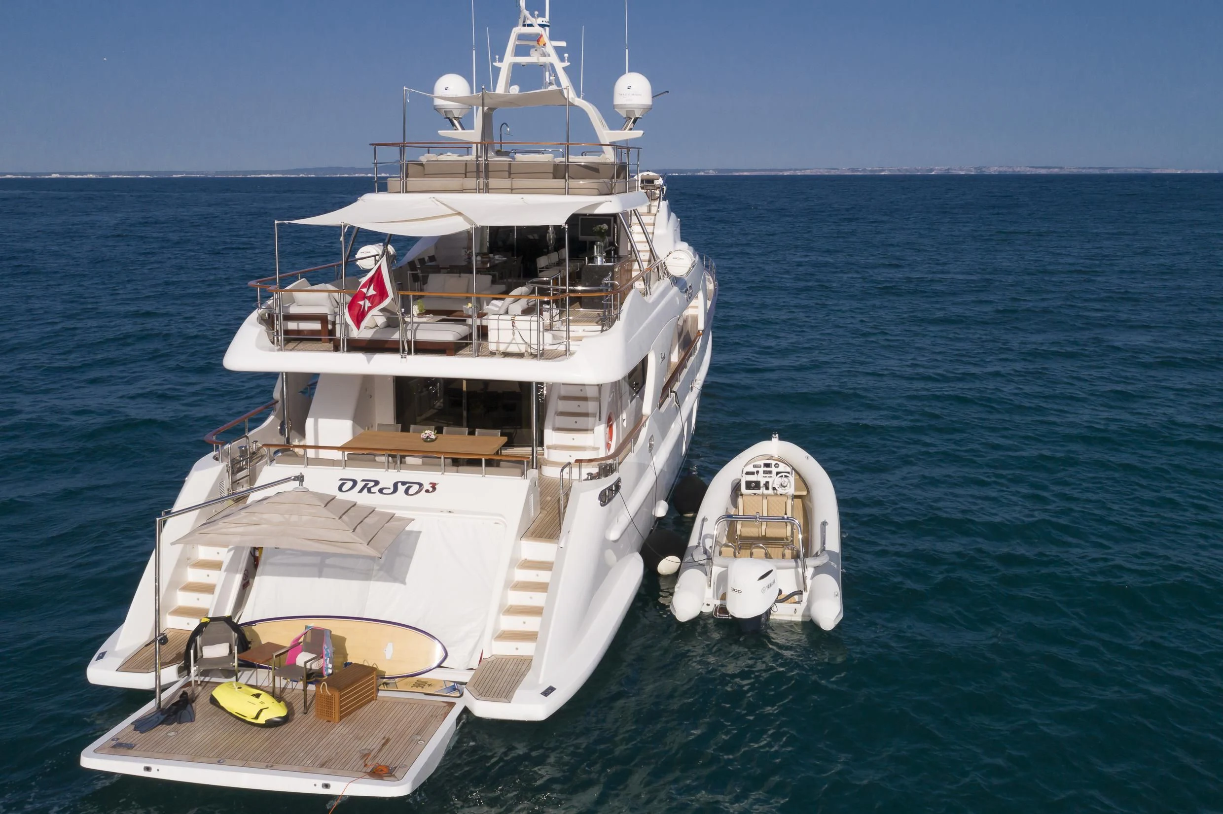 a boat in the water aboard ORSO 3 Yacht for Sale
