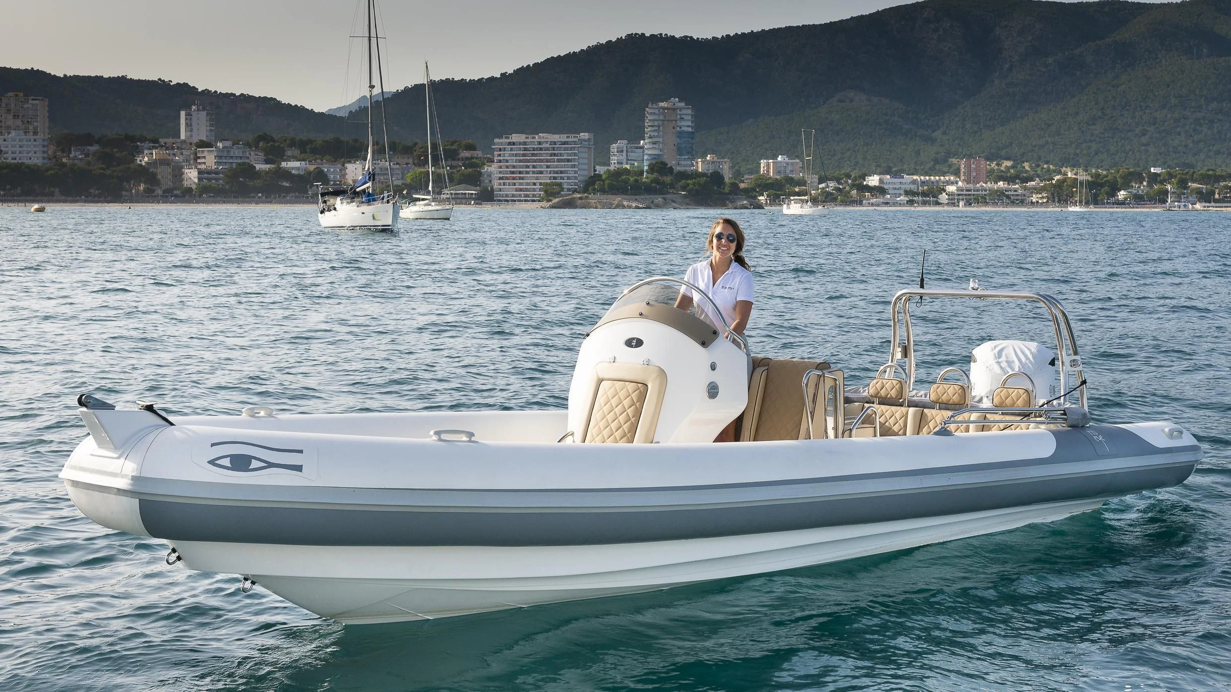 a person on a boat aboard ORSO 3 Yacht for Sale