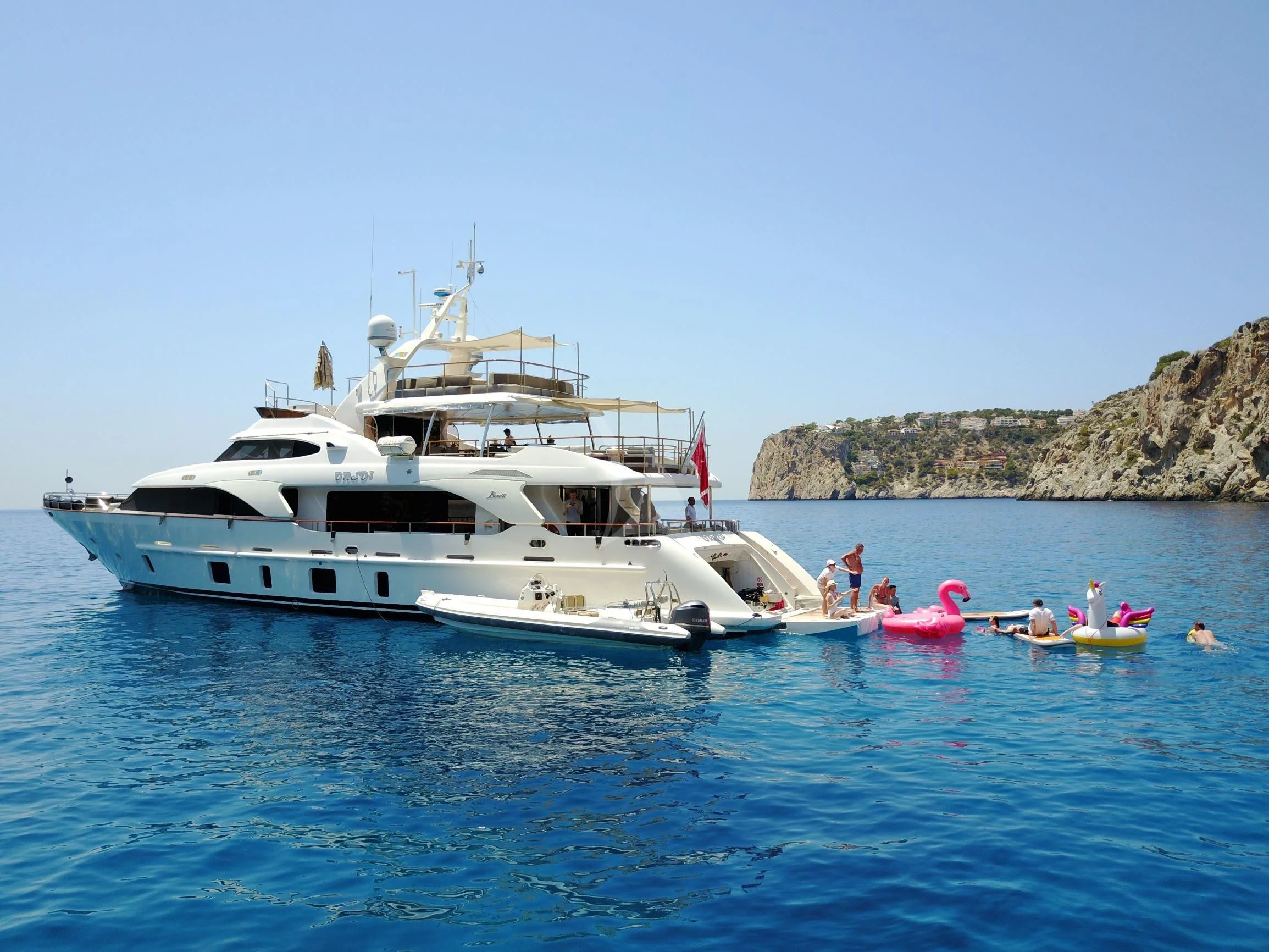 a boat in the water aboard ORSO 3 Yacht for Sale