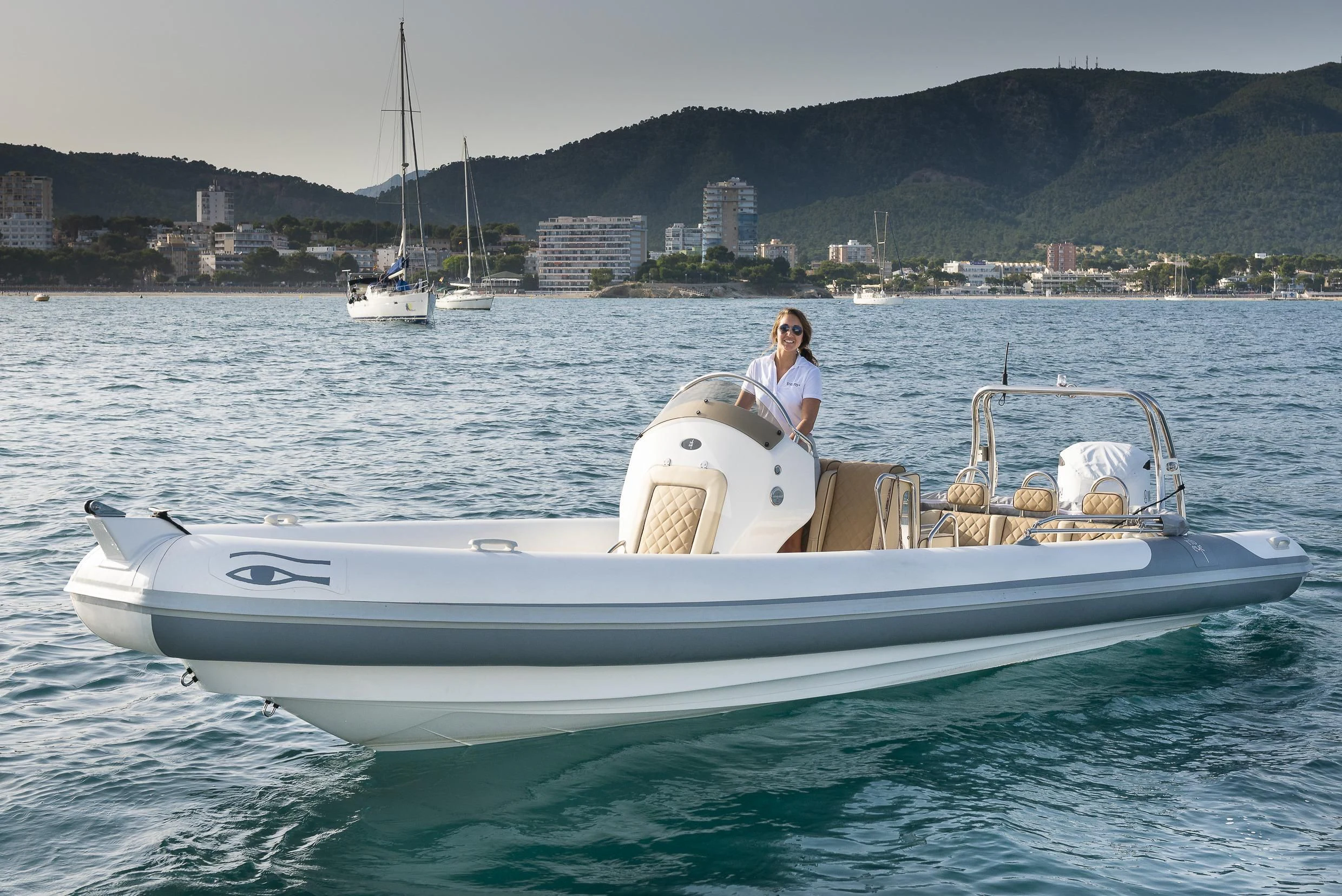 a couple of people on a boat aboard ORSO 3 Yacht for Sale