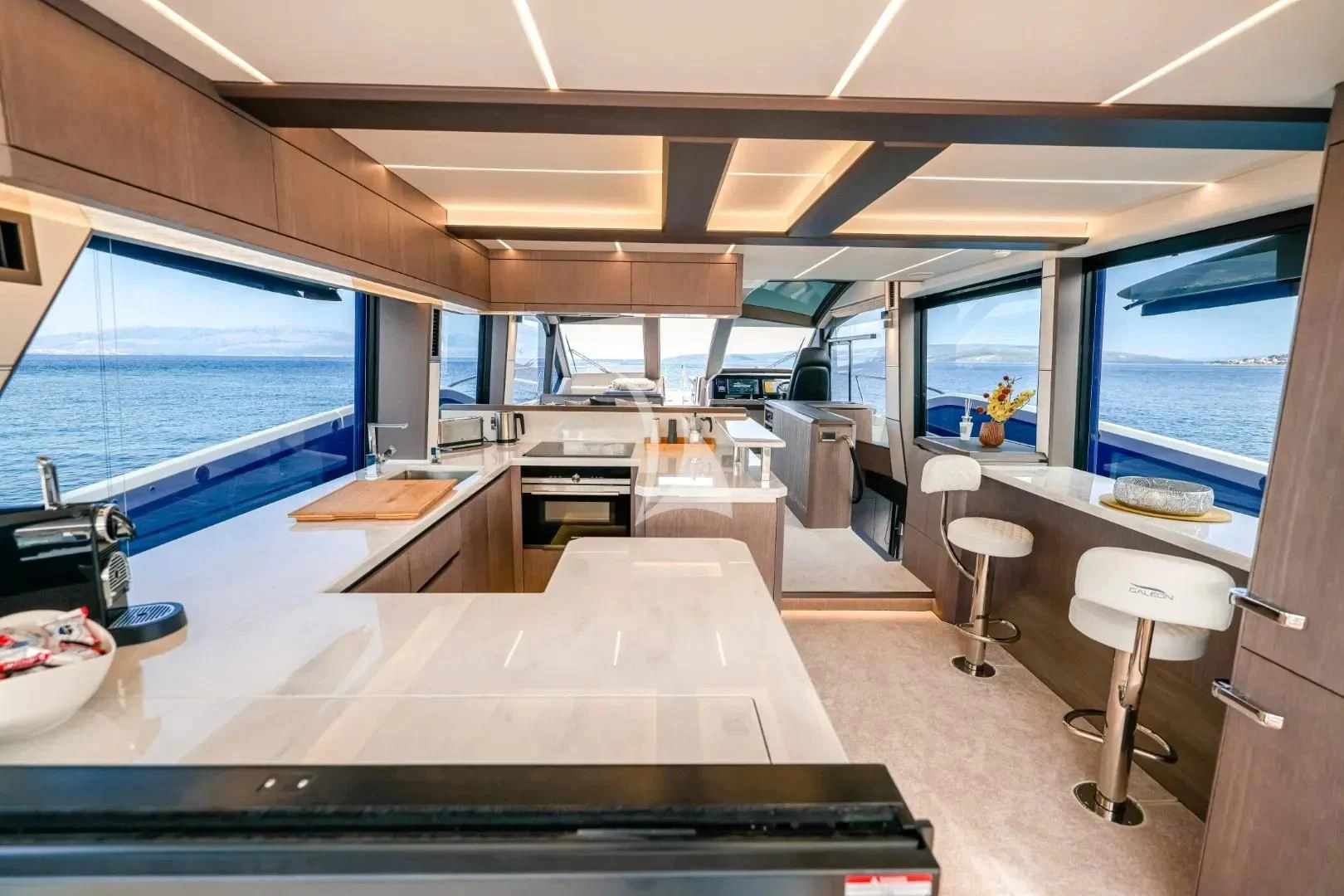 inside view of a room aboard FG STAR Yacht for Charter