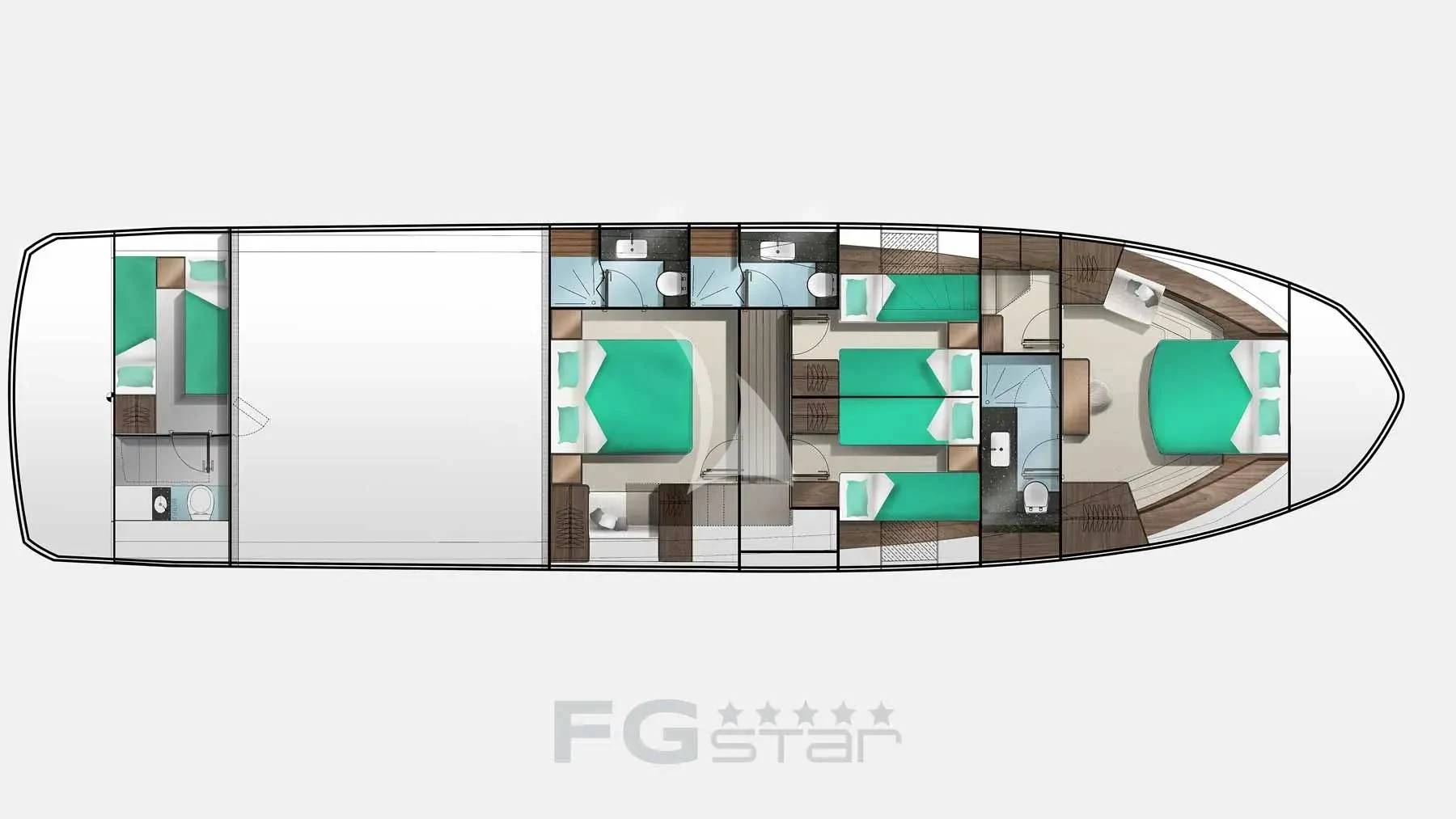 diagram aboard FG STAR Yacht for Charter