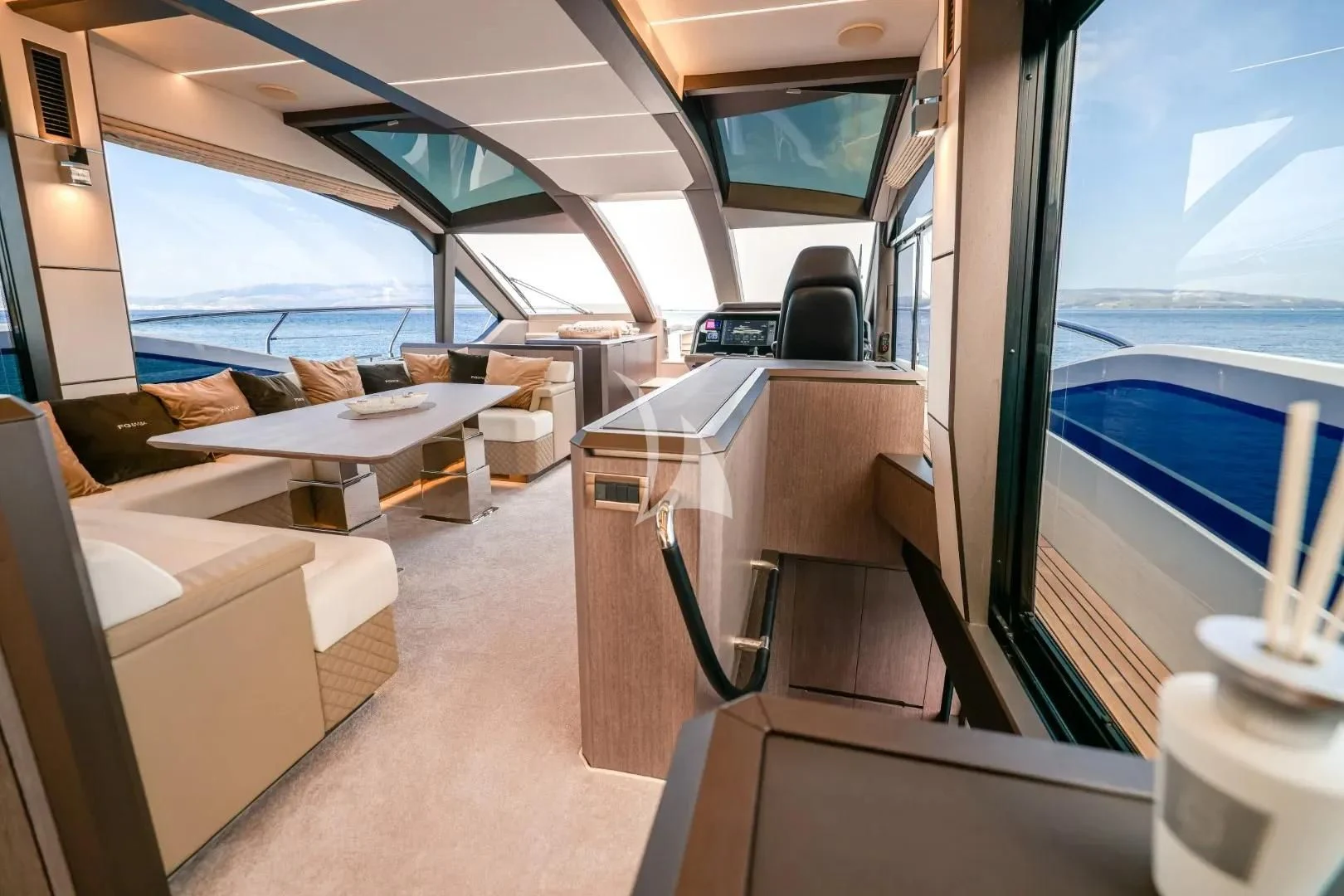 inside of a boat aboard FG STAR Yacht for Charter