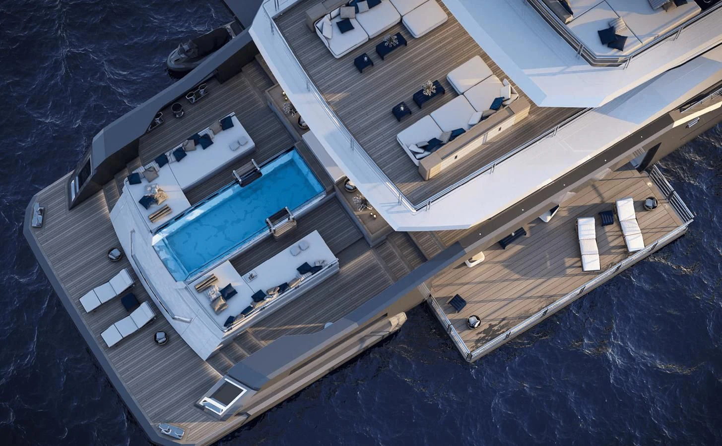 a high angle view of a ship aboard ICE 68 Yacht for Sale