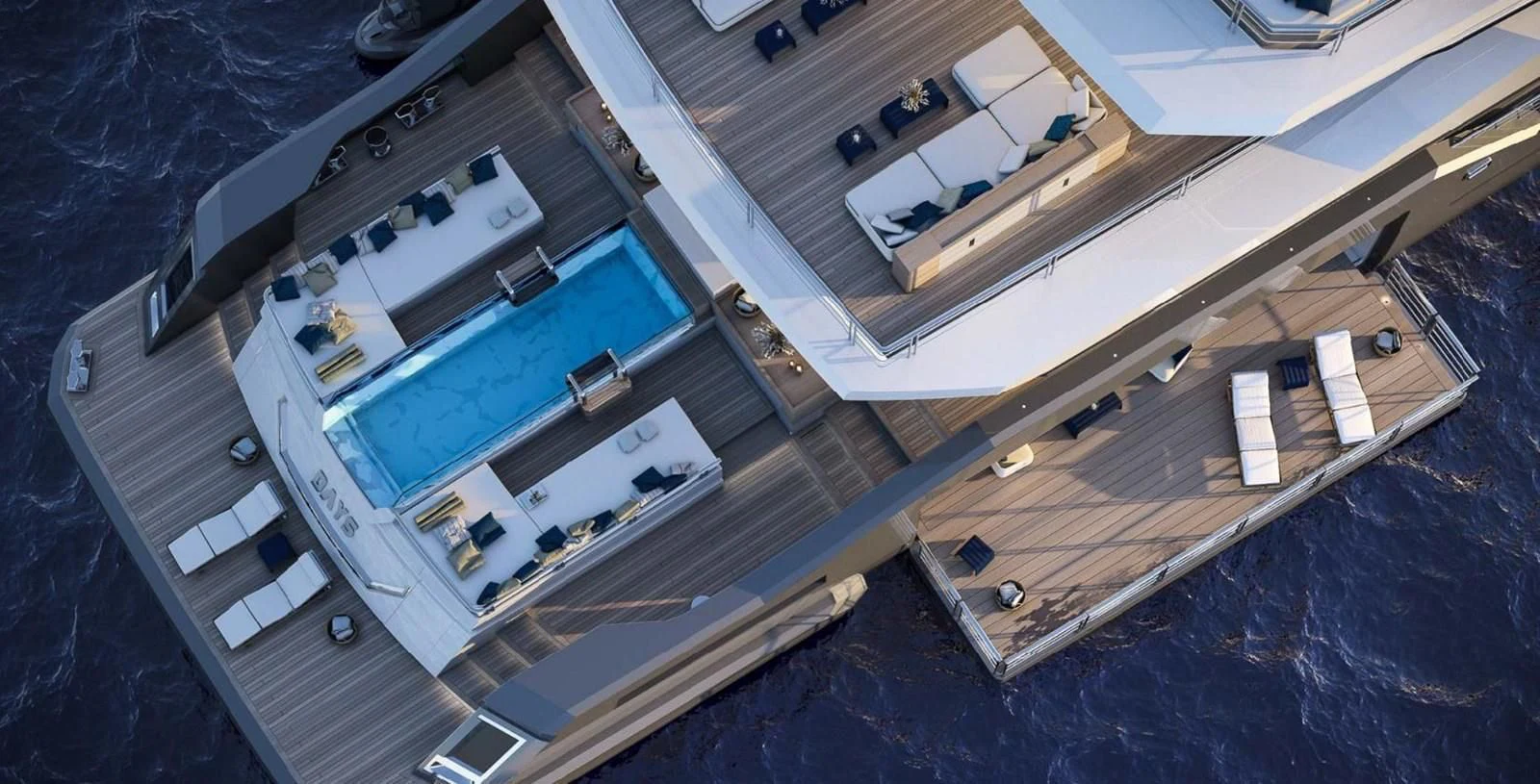 a high angle view of a ship aboard ICE 68 Yacht for Sale