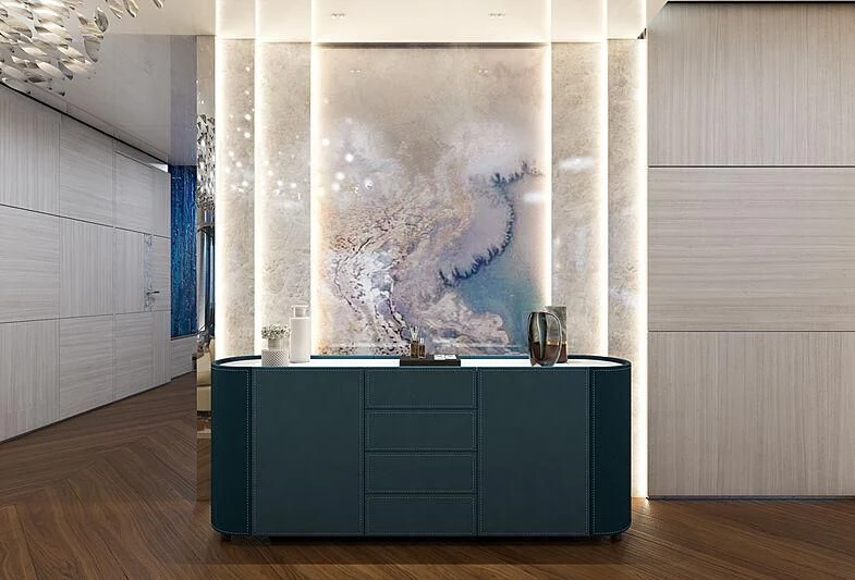 a painting on a wall aboard ICE 68 Yacht for Sale