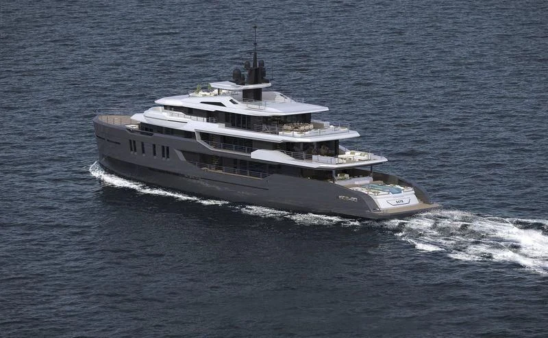 a ship on the water aboard ICE 68 Yacht for Sale