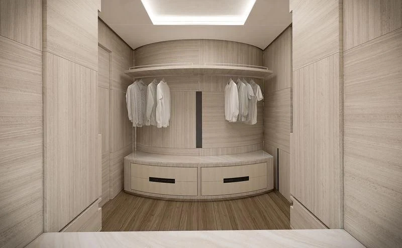 a room with a dresser and a dresser aboard ICE 68 Yacht for Sale