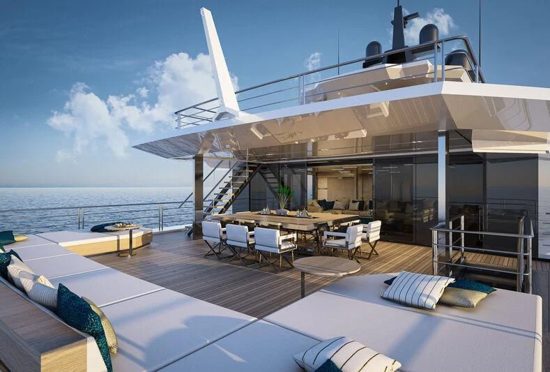 a boat on the water aboard ICE 68 Yacht for Sale