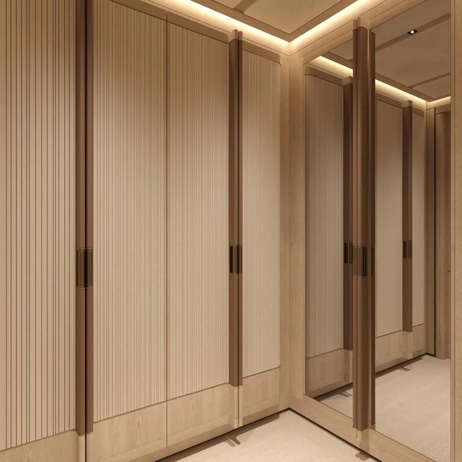 a room with a wall of lockers aboard ICE 68 Yacht for Sale