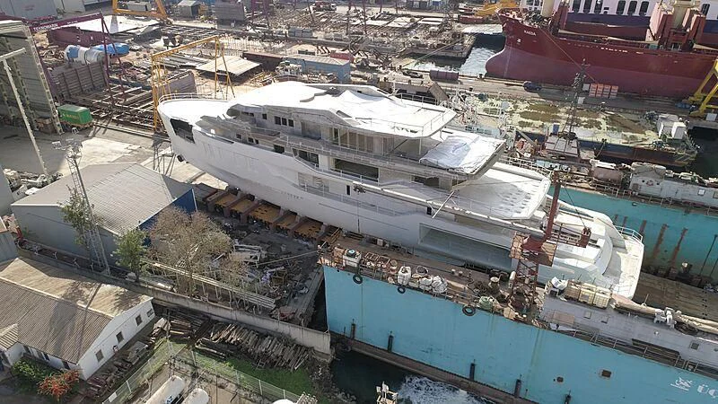 a large stadium with many boats aboard ICE 68 Yacht for Sale