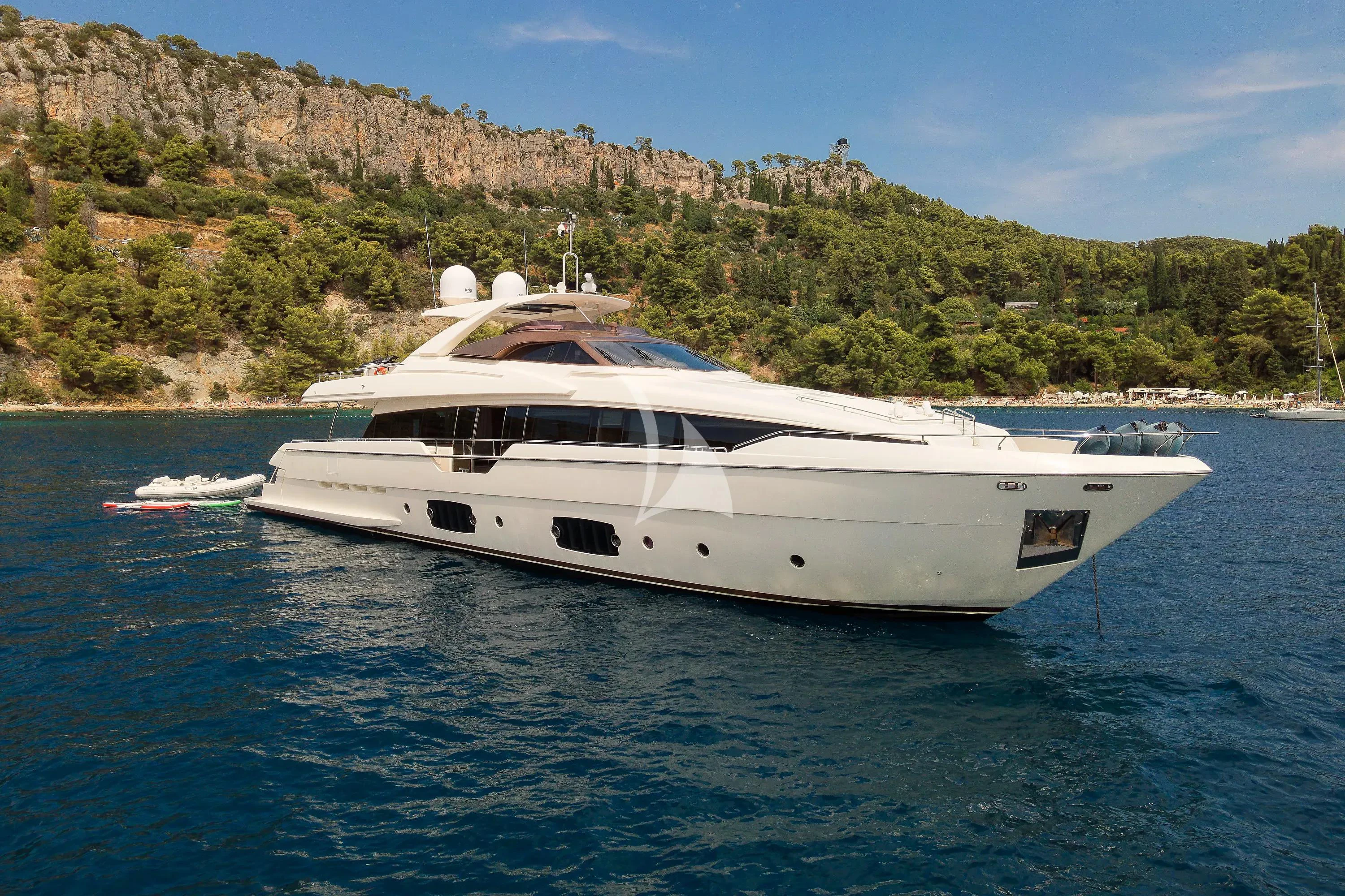 a boat on the water aboard IVA Yacht for Sale