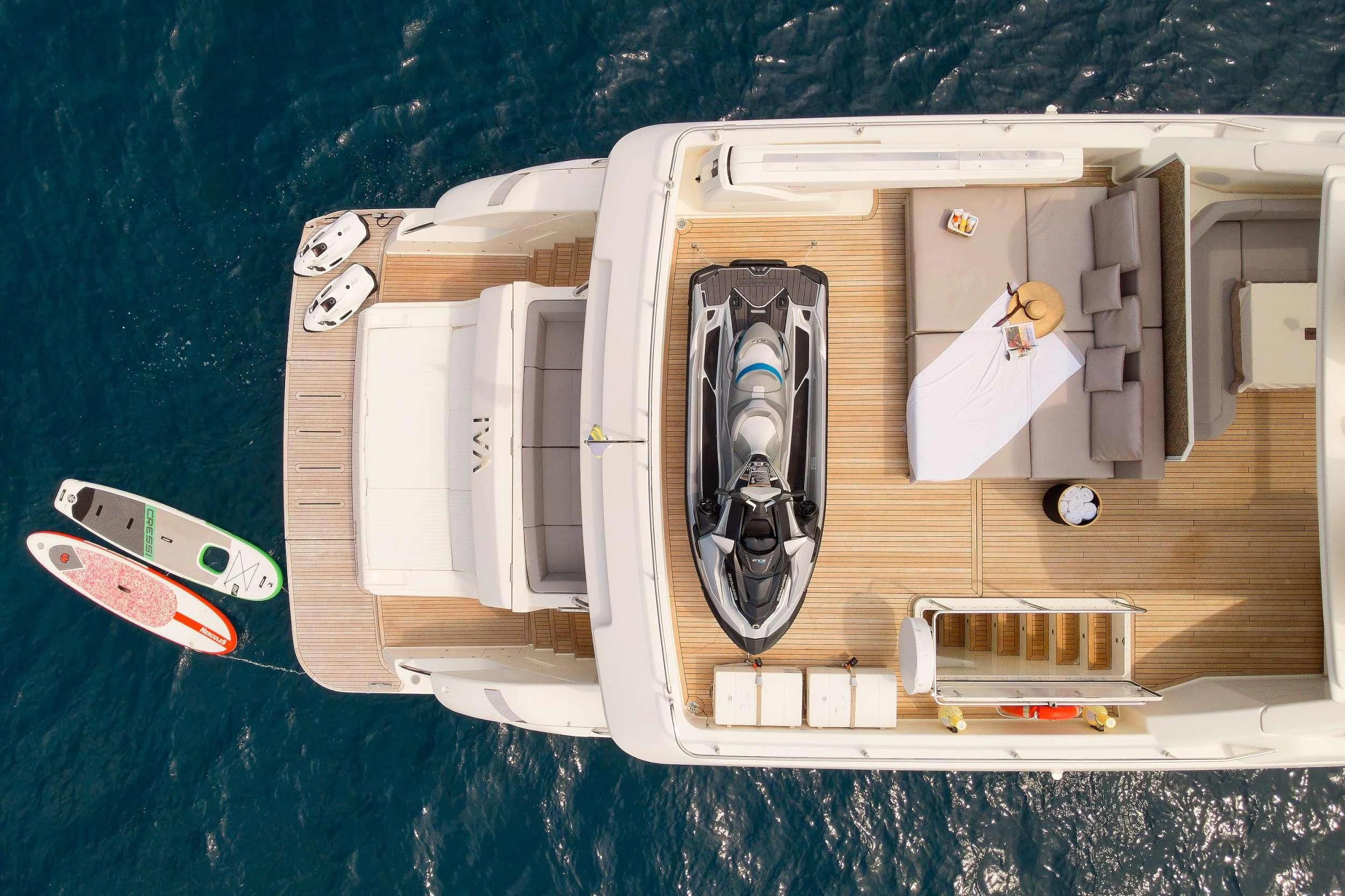 a model of a space ship aboard IVA Yacht for Sale