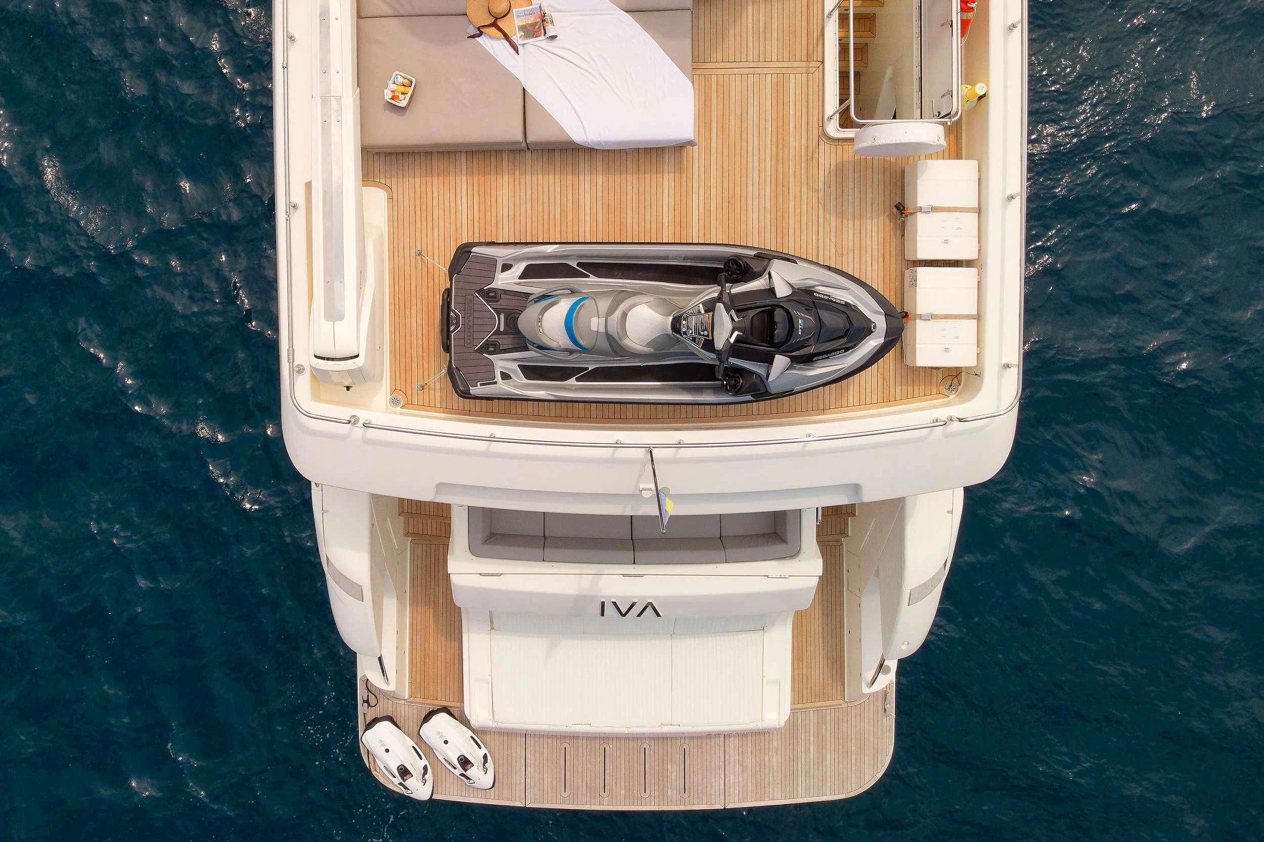 a boat on the water aboard IVA Yacht for Sale