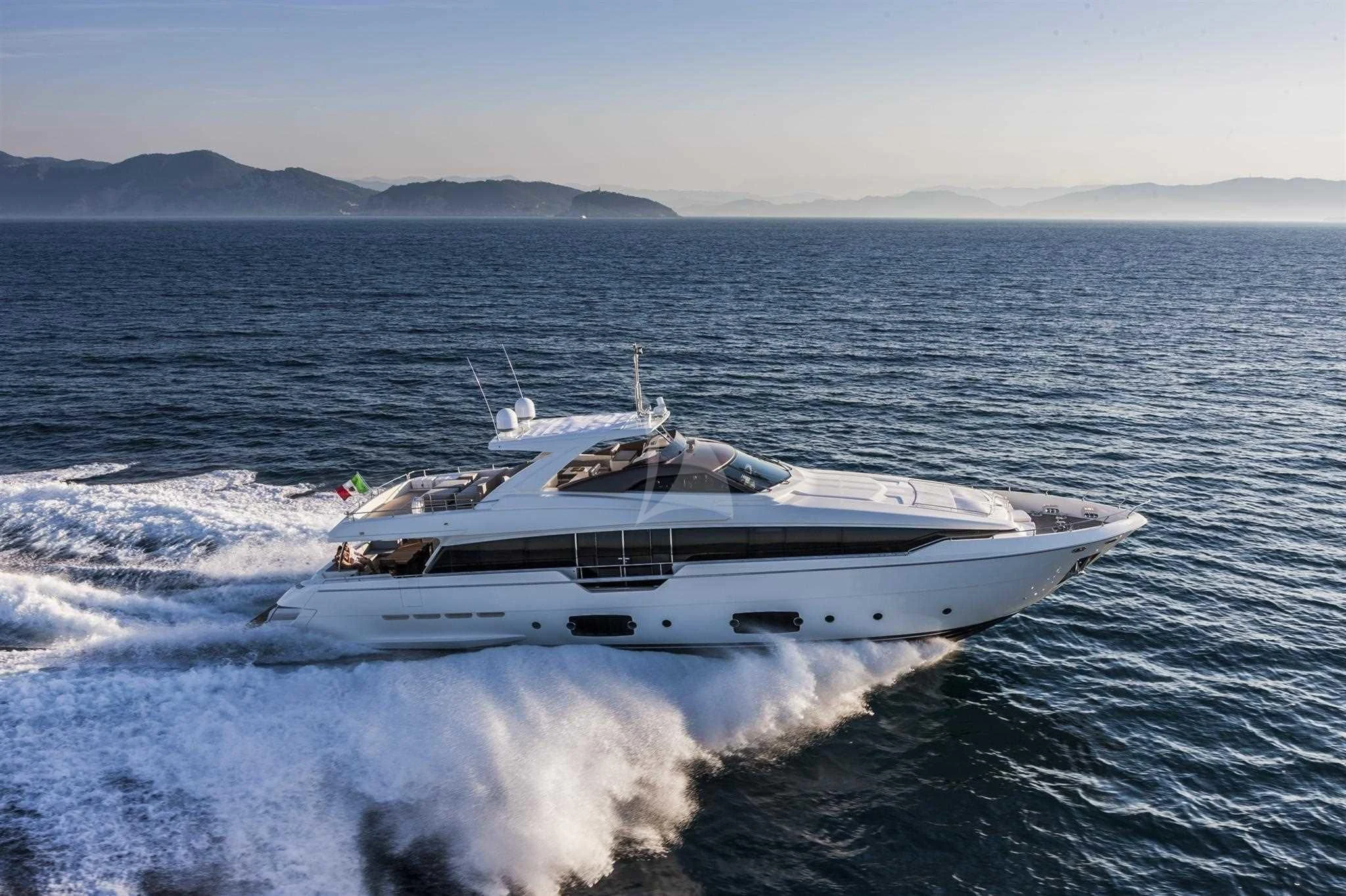 a boat on the water aboard IVA Yacht for Sale