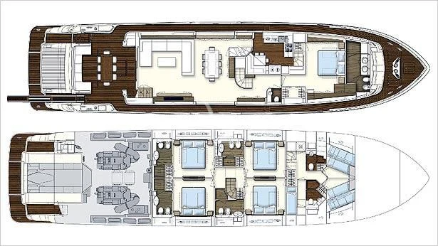 diagram, engineering drawing aboard IVA Yacht for Sale