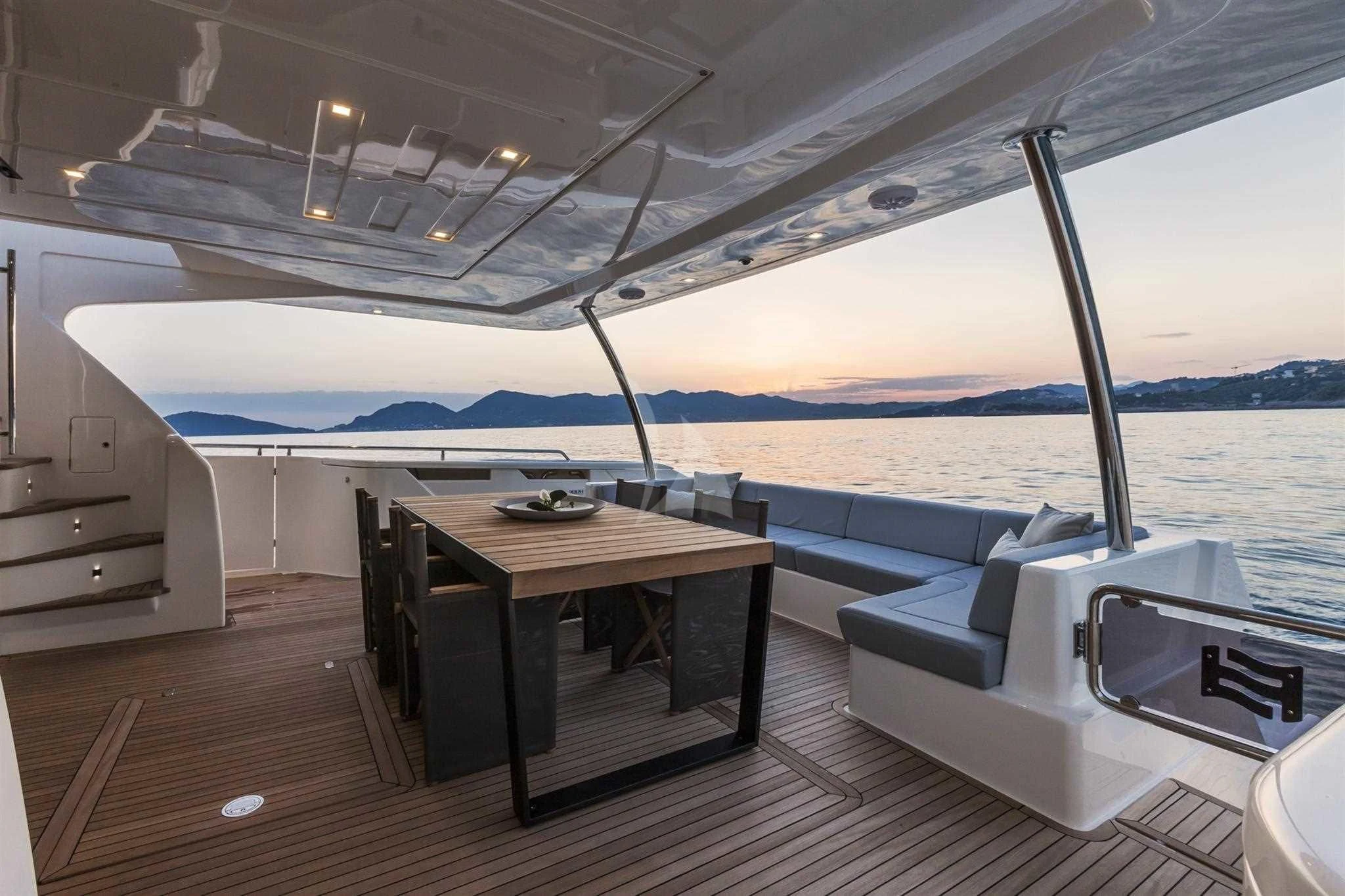 a boat on the water aboard IVA Yacht for Sale