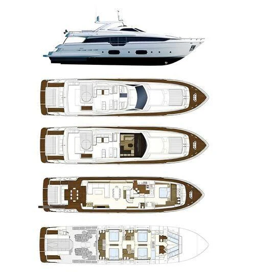 diagram, engineering drawing aboard IVA Yacht for Sale