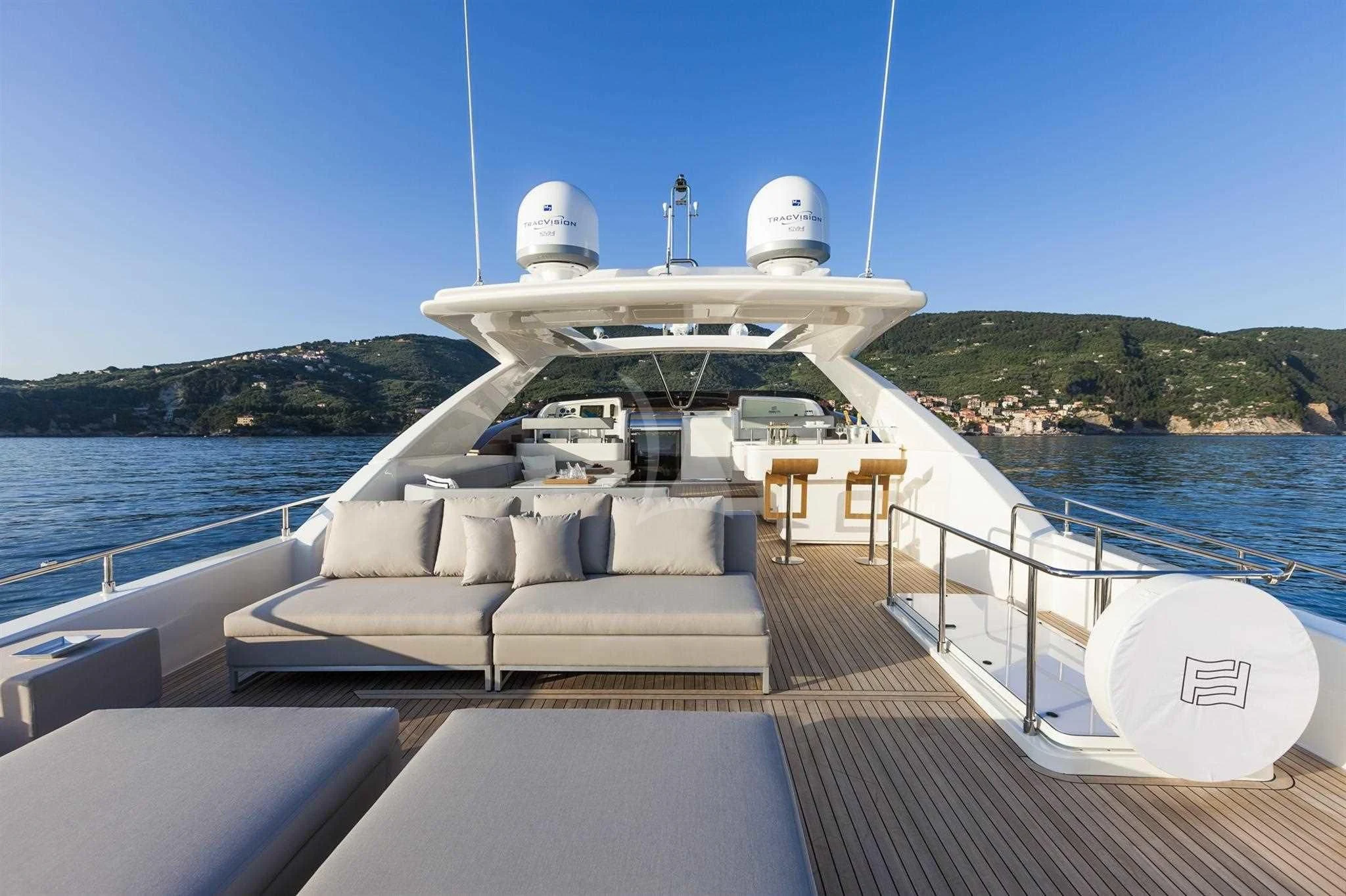 a boat on a body of water aboard IVA Yacht for Sale