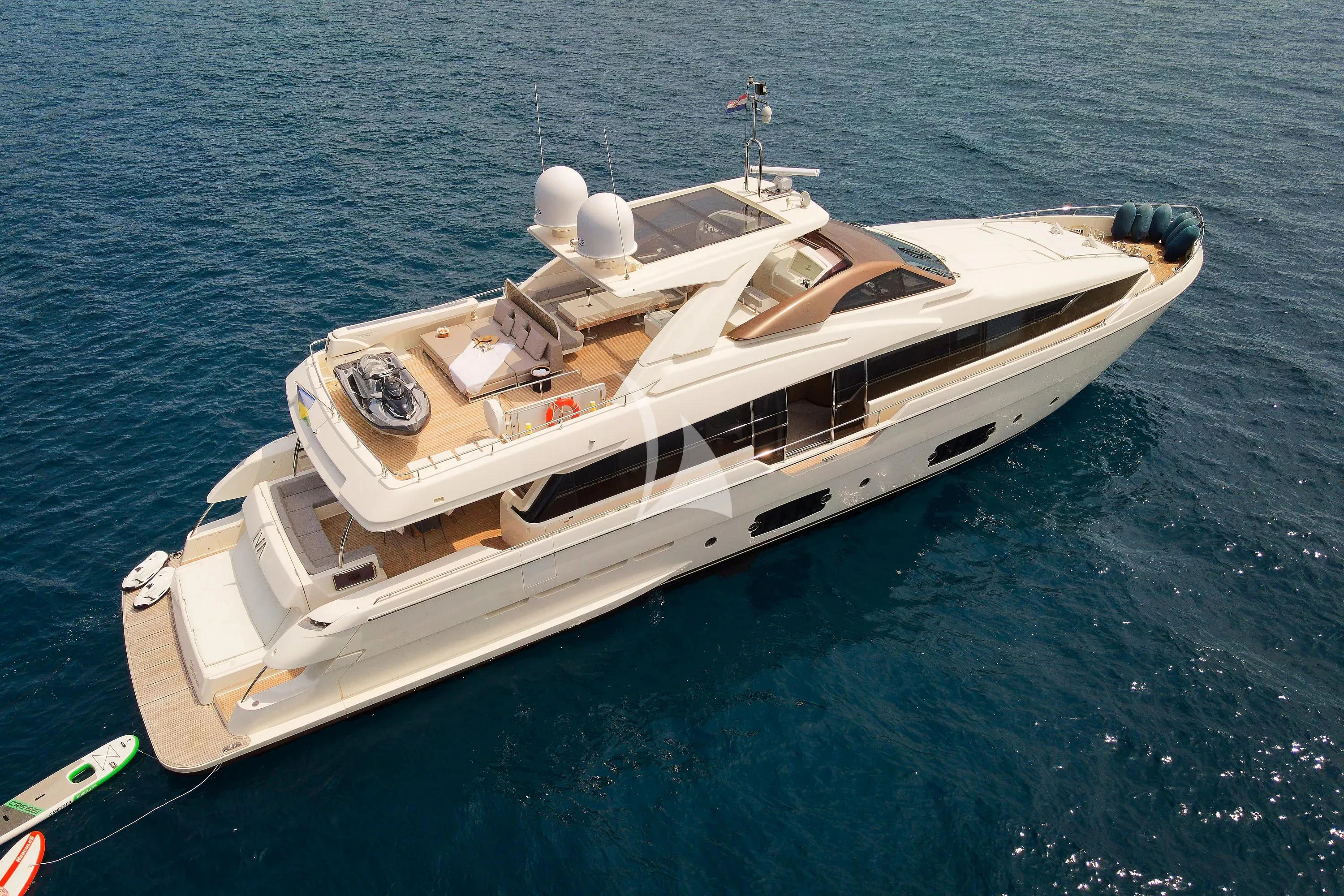 a boat on the water aboard IVA Yacht for Sale