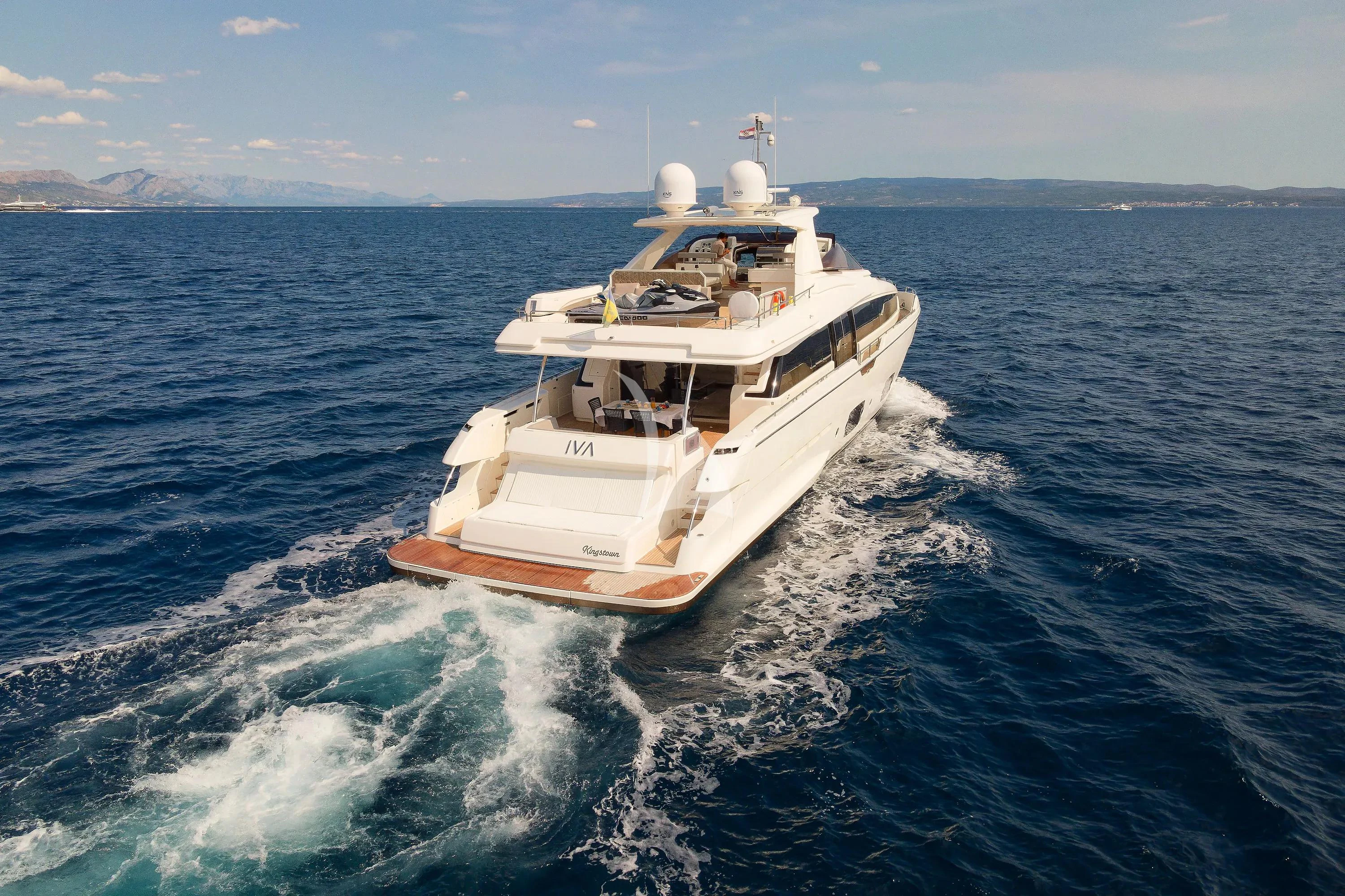 a boat on the water aboard IVA Yacht for Sale