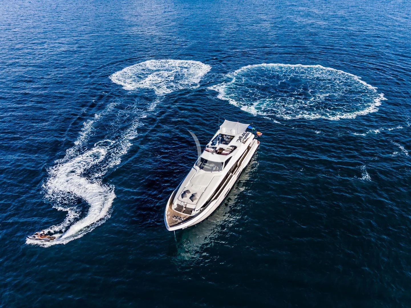 a boat in the water aboard IVA Yacht for Sale