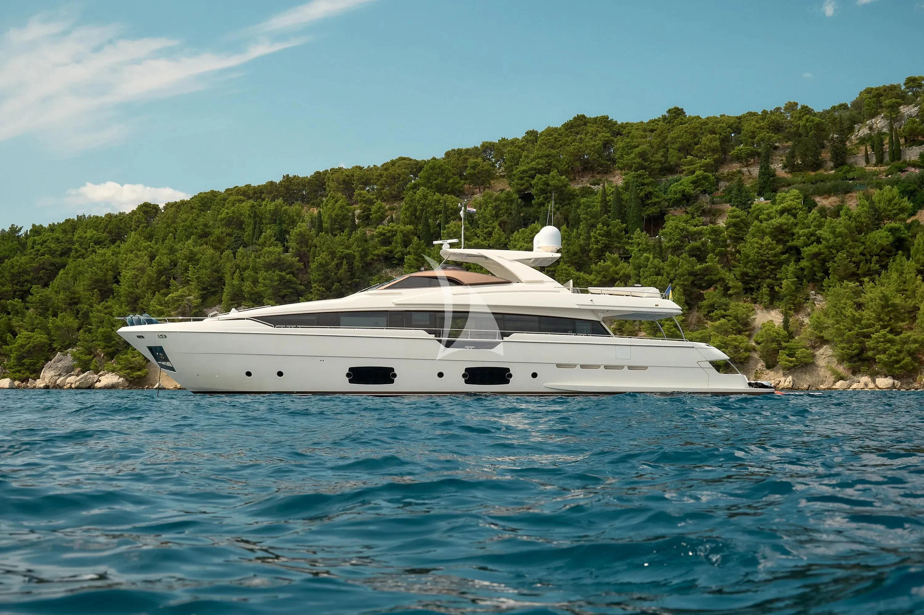 a boat on the water aboard IVA Yacht for Sale