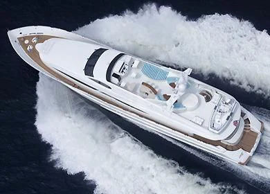 a space ship on a planet aboard LE REVE Yacht for Sale