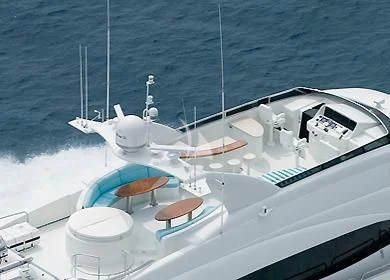 a white boat on the water aboard LE REVE Yacht for Sale
