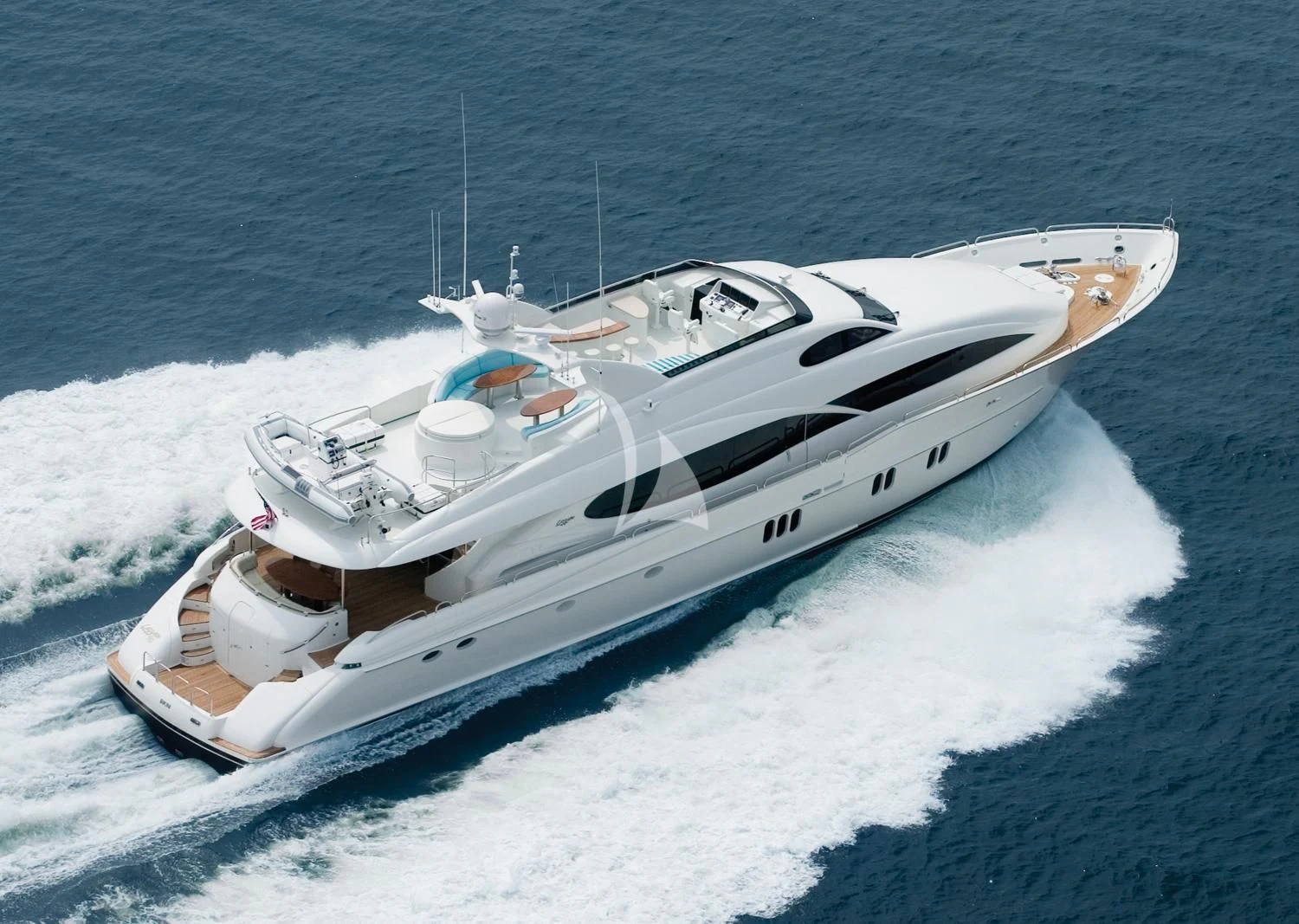 a space ship in the water aboard LE REVE Yacht for Sale