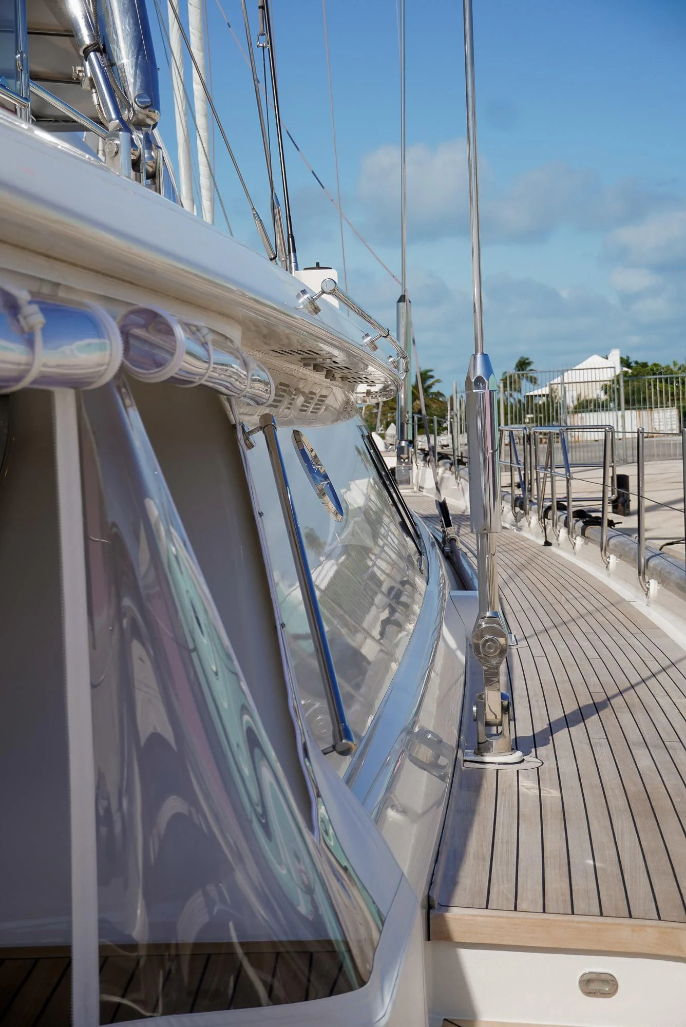 the front of a boat aboard ZENJI Yacht for Sale