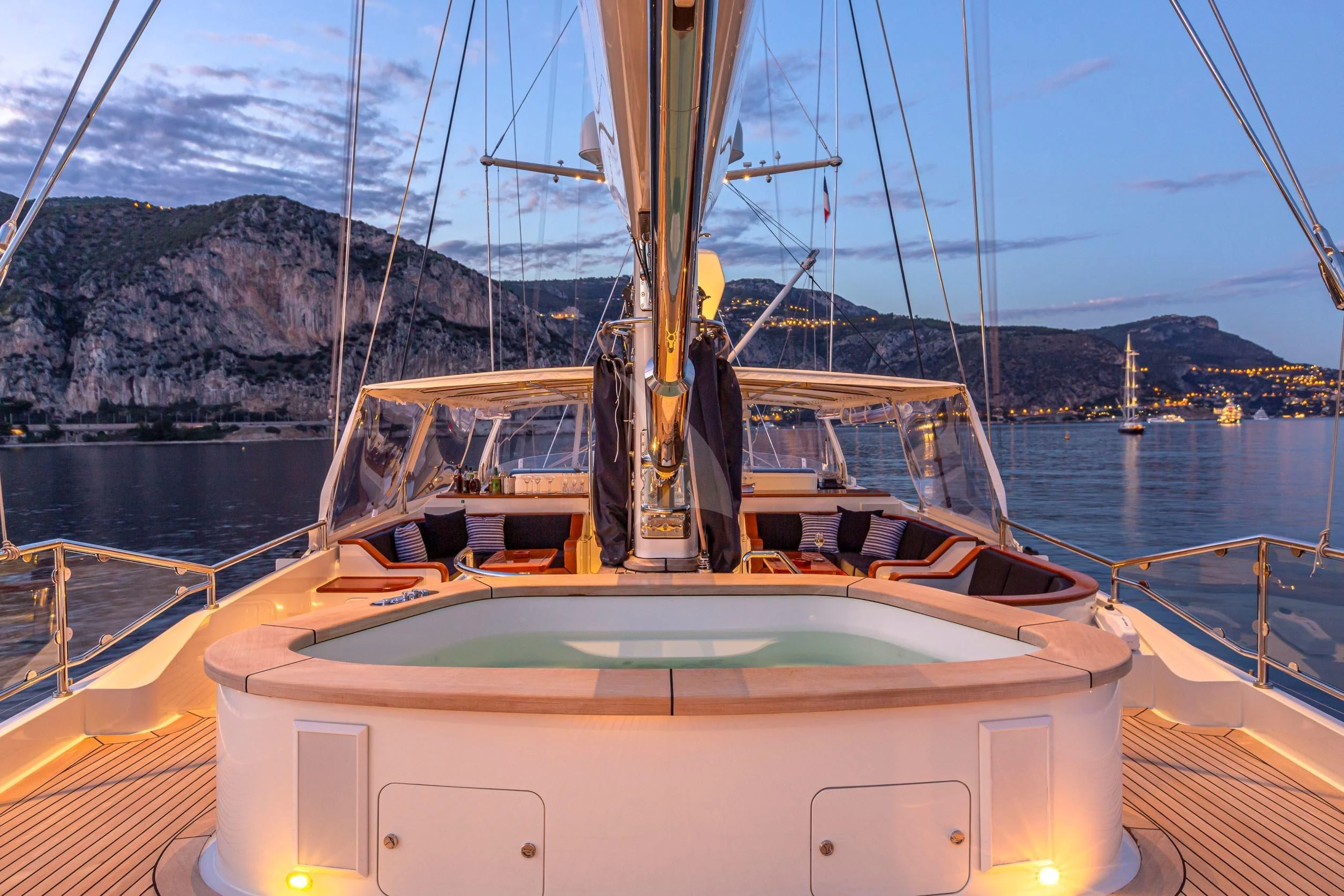 a boat on a body of water aboard ZENJI Yacht for Sale