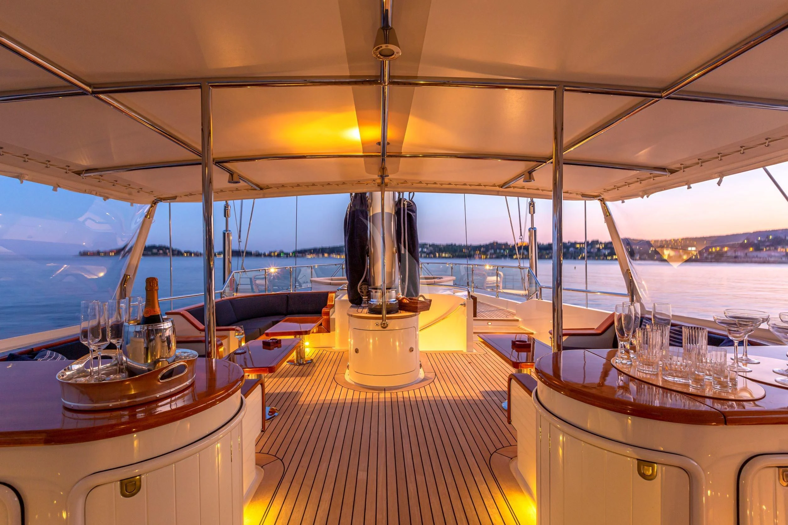 a boat on the water aboard ZENJI Yacht for Sale