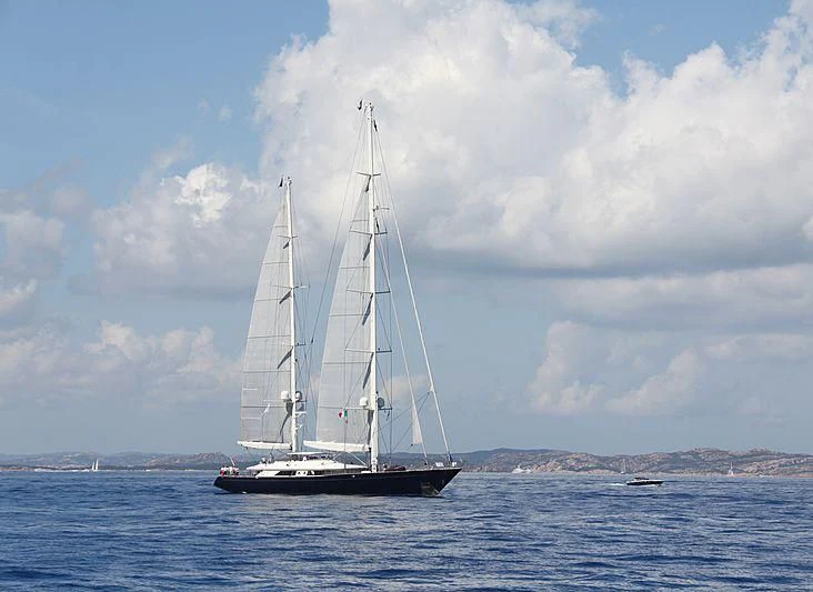 a sailboat in the water aboard ZENJI Yacht for Sale