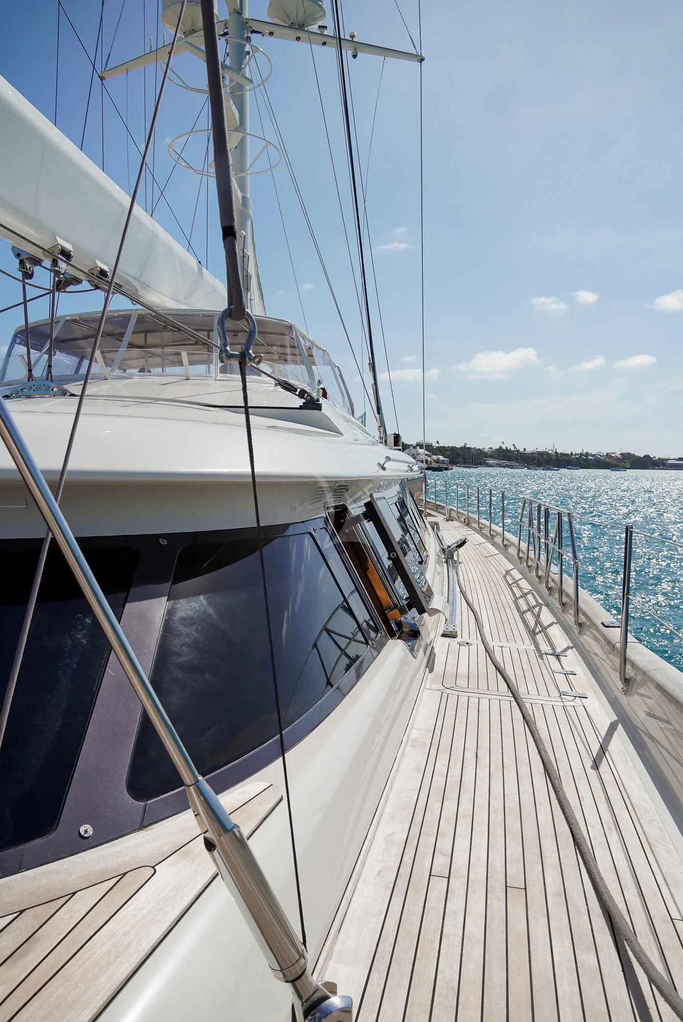 a boat on a dock aboard ZENJI Yacht for Sale