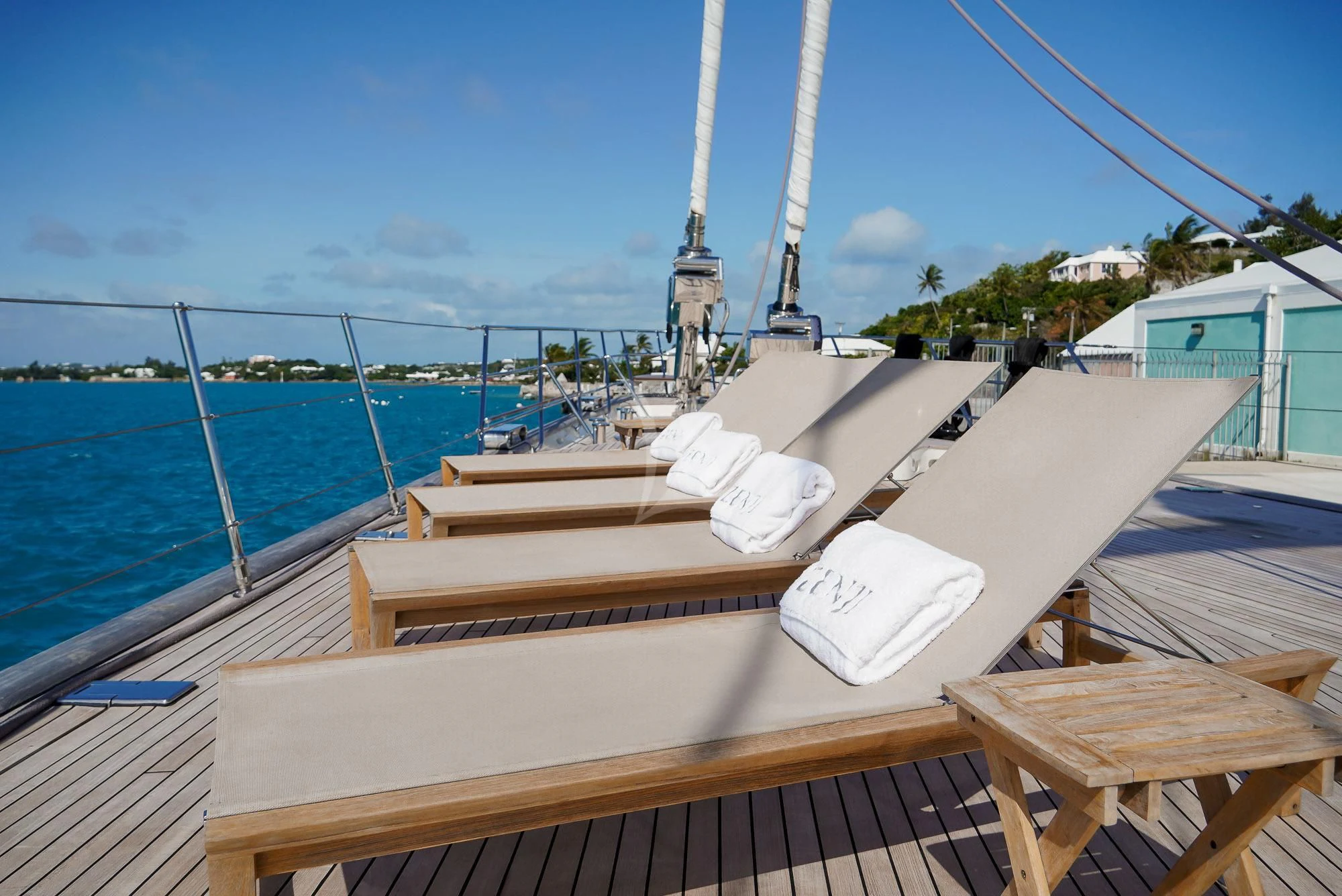 a boat on the water aboard ZENJI Yacht for Sale