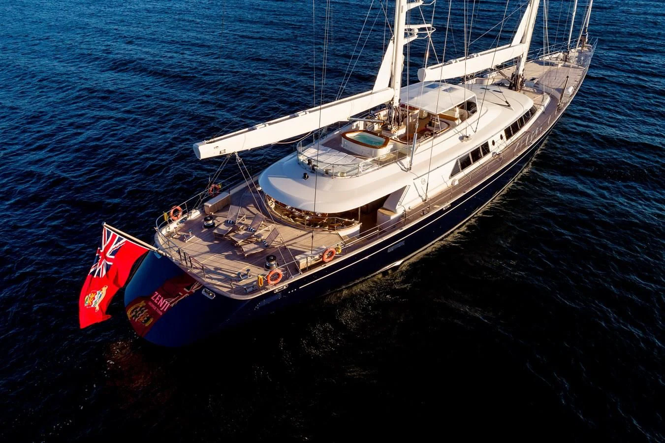 a boat in the water aboard ZENJI Yacht for Sale