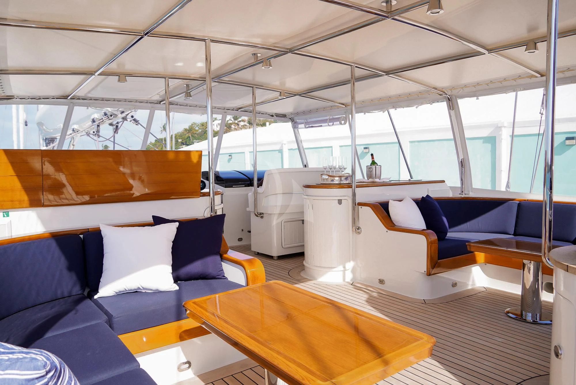 inside of a boat aboard ZENJI Yacht for Sale