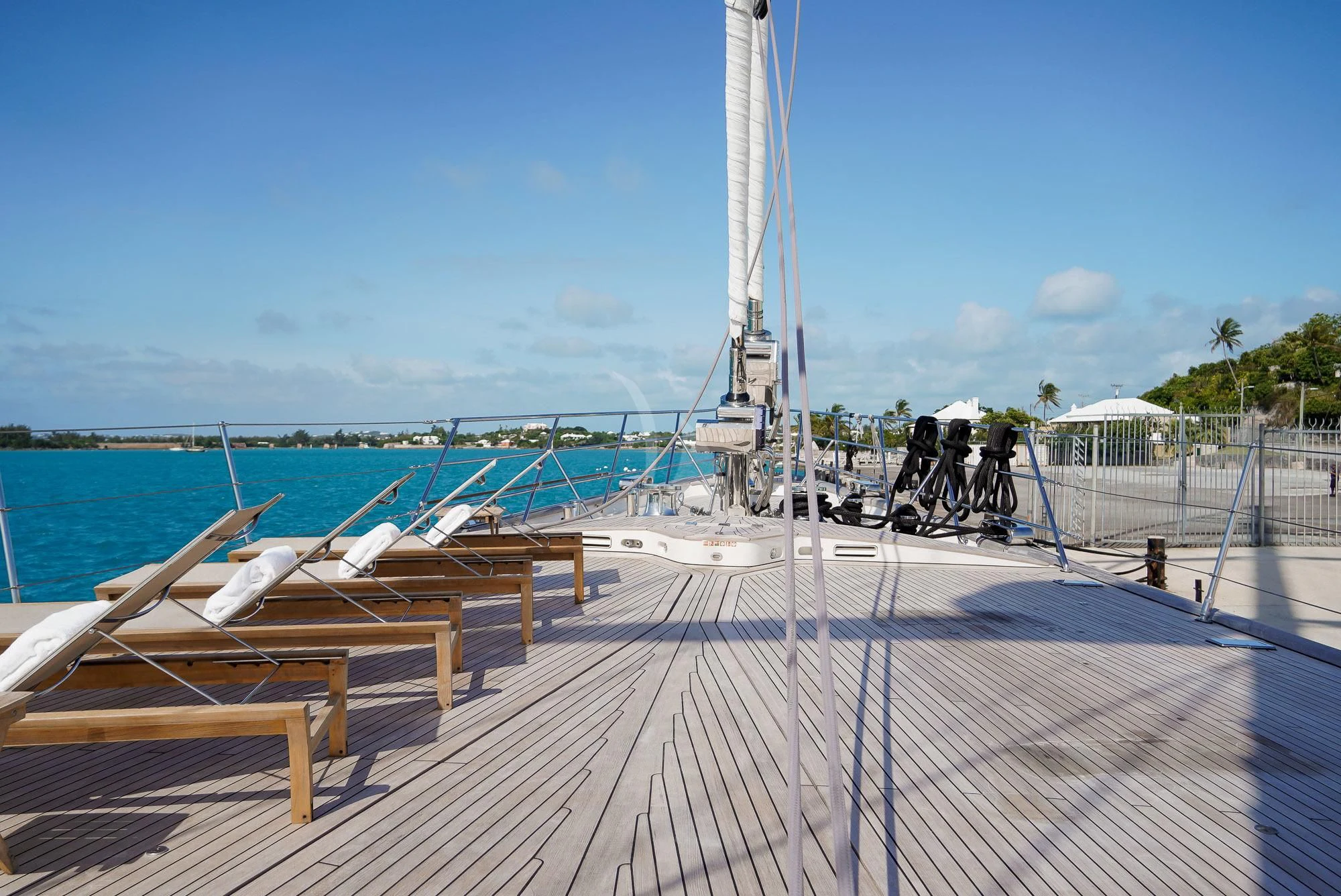 a long dock with a boat on it aboard ZENJI Yacht for Sale